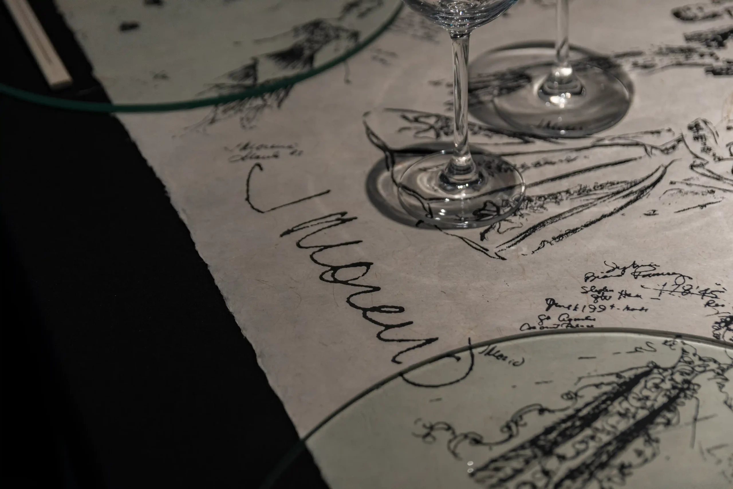The tables were adorned with original sketches of Pitoy Moreno M Museum