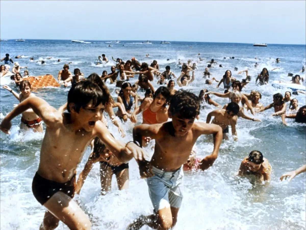 A shot from "Jaws" (1975), often used as a promotional image for the film