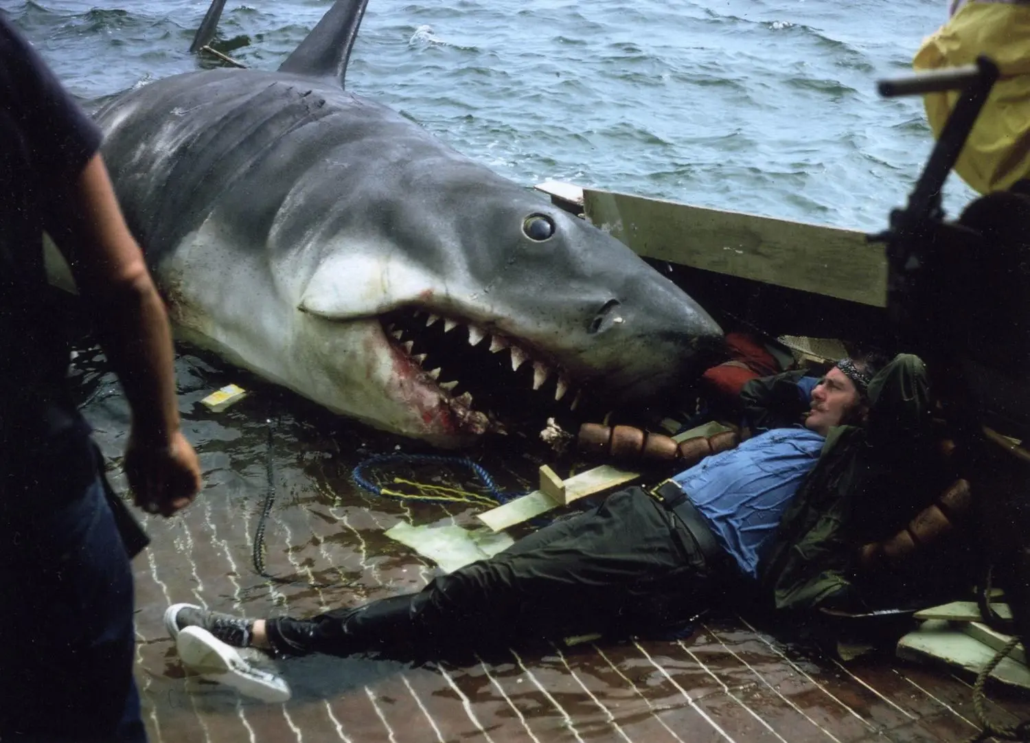 The mechanical sharks known as "The Bruces" rarely worked on set, forcing Spielberg to film without them