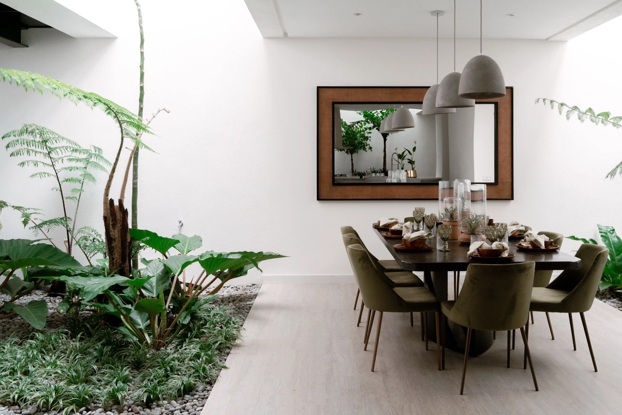 Biophilic design shines in these interior shots of the Sage Premier Villa at Vie at Southern Plains