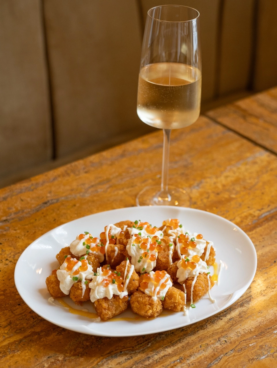 Ikura Tater Tots and The Bubbly Meal