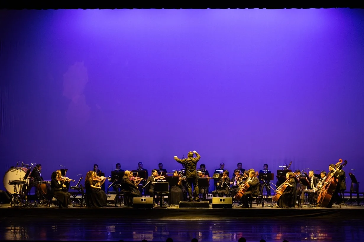 Manila Symphony Orchestra plays live music for the twin bill, led by Maestro Marlon Chen