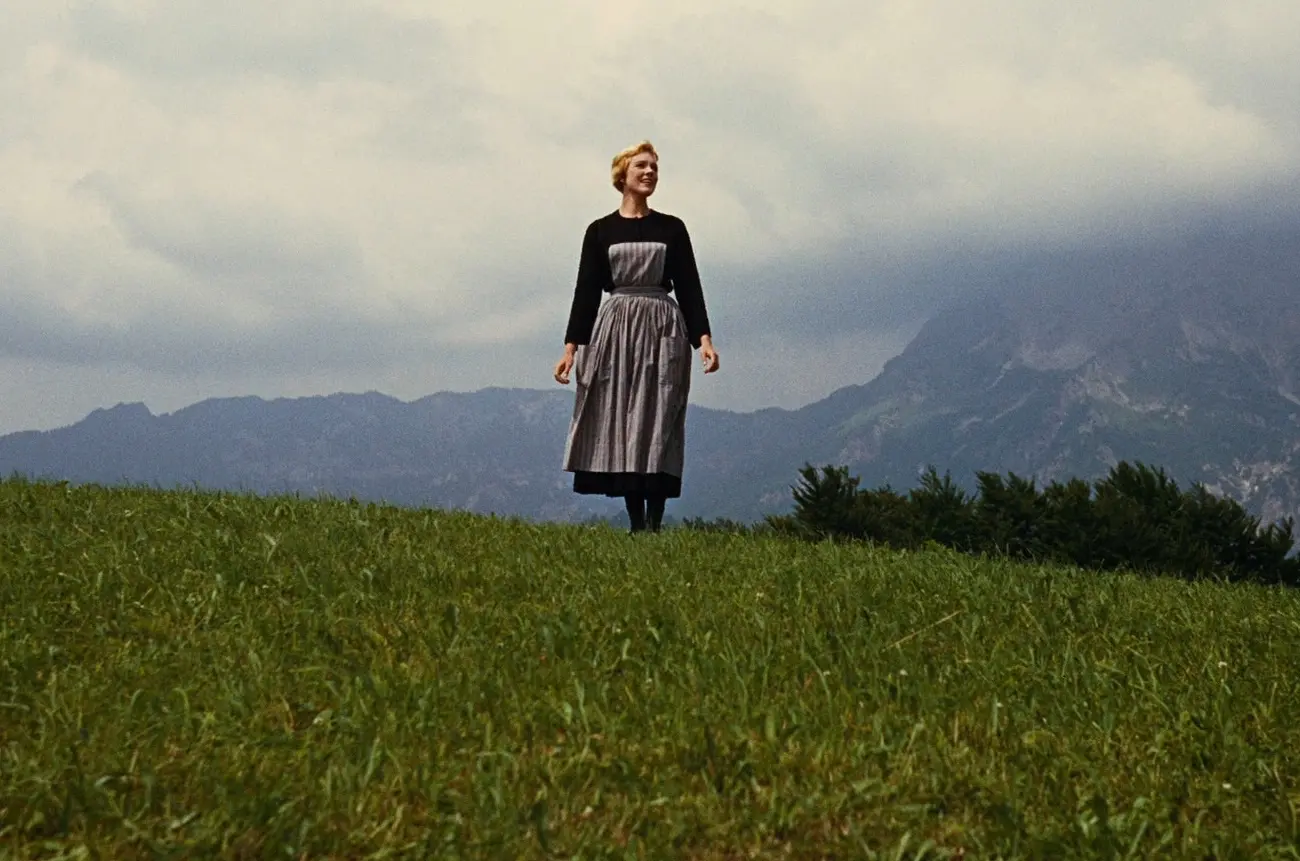 Julie Andrews in the iconic opening sequence of The Sound of Music