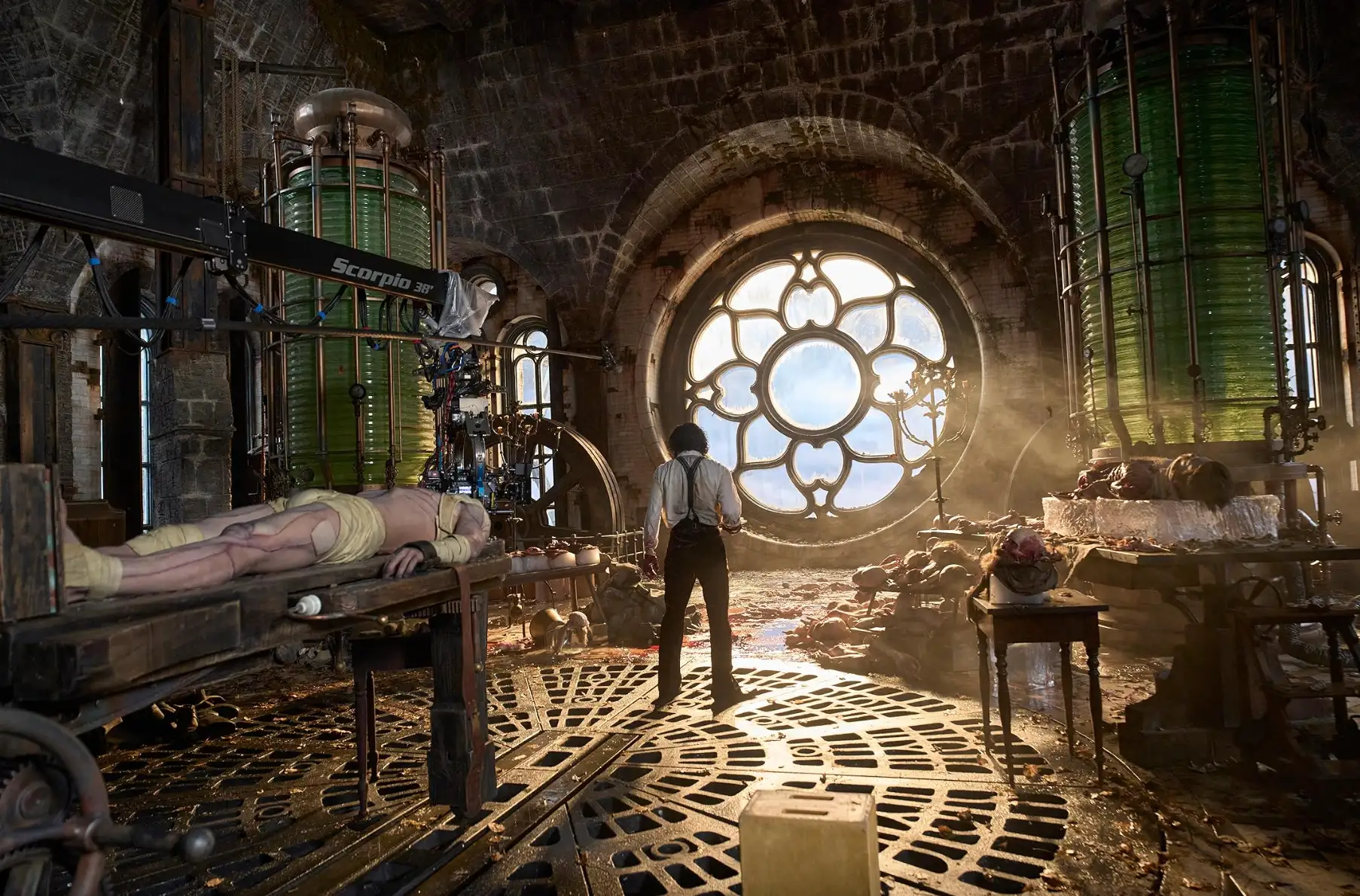 On the set of Guillermo del Toro's Frankenstein (2025)