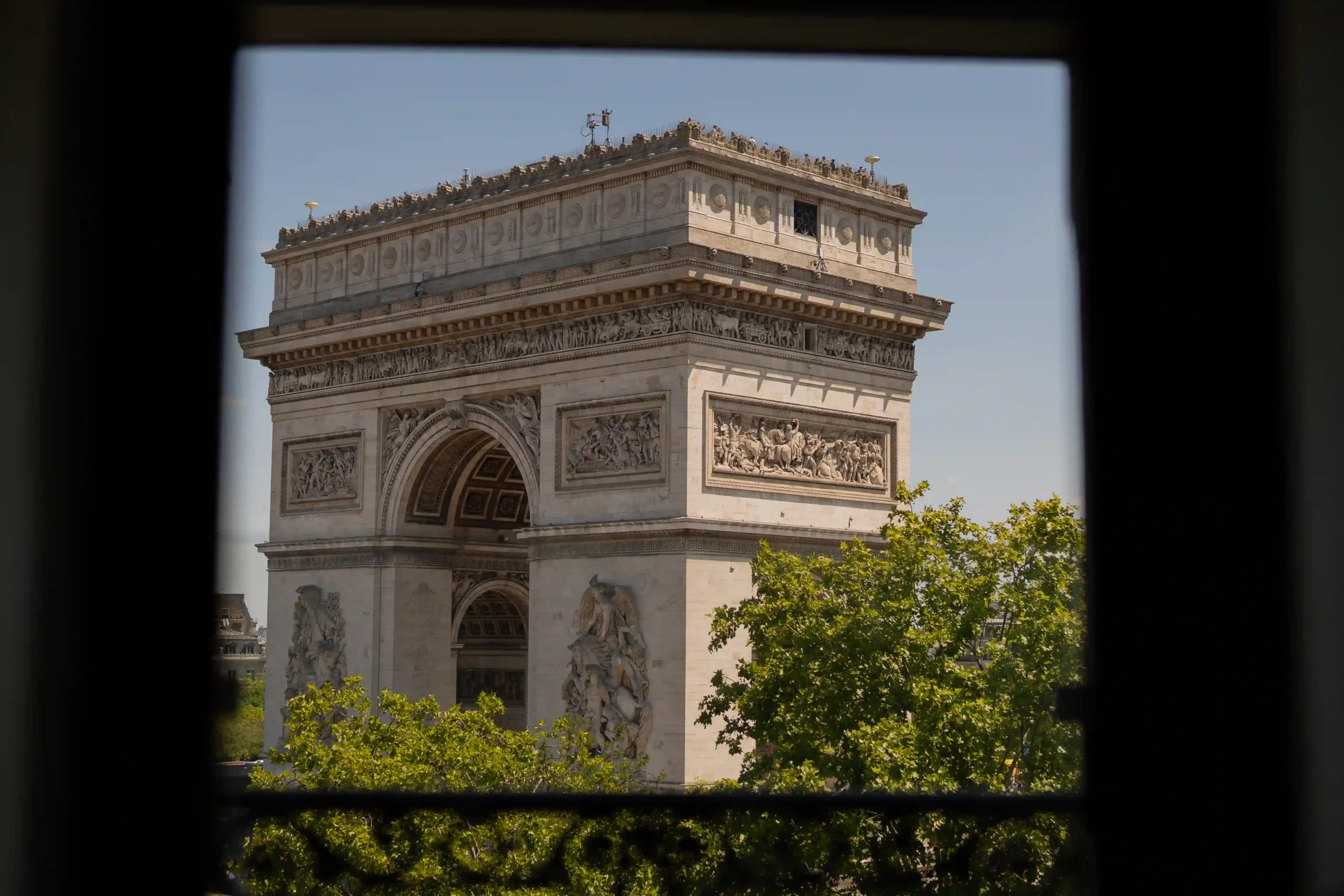 The Arc de Triomphe as seen from Jeffrey's window