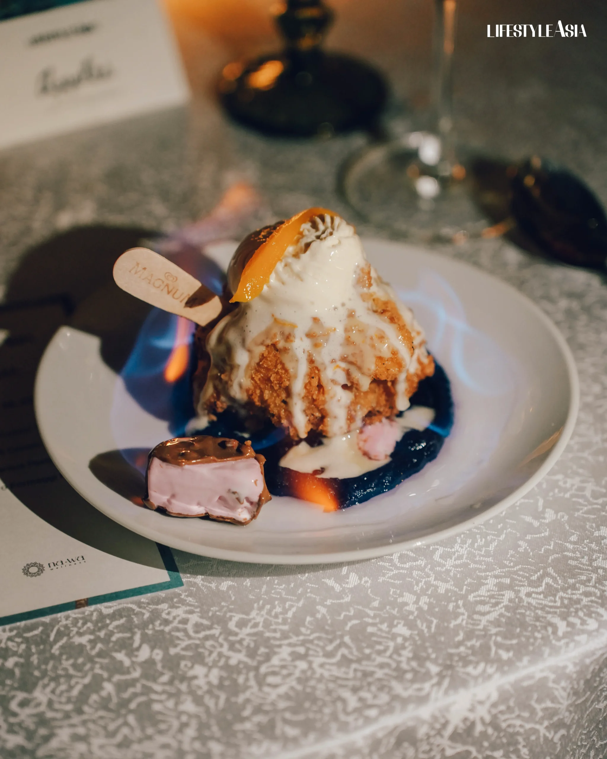 The Vivoli Fried Strawberry Magnum was created specifically for The Lost Weekend by Magnum, in collaboration with Chef Dos of Nawa Wellness