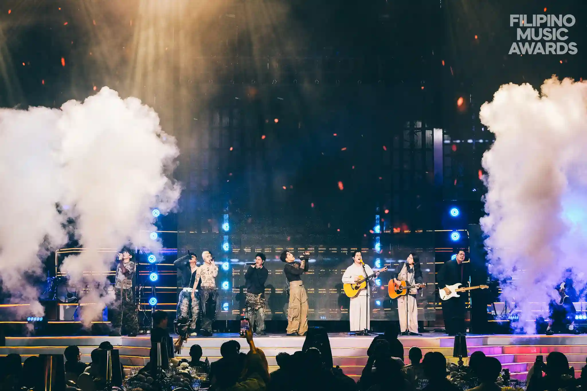 SB19 performing with Ben and Ben at the Filipino Music Awards