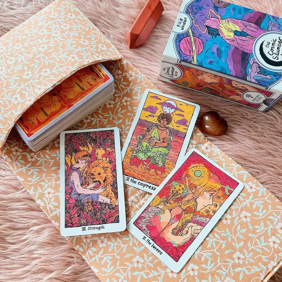 Three cards from the Major Arcana from a deck owned by Yvonne Ricaro