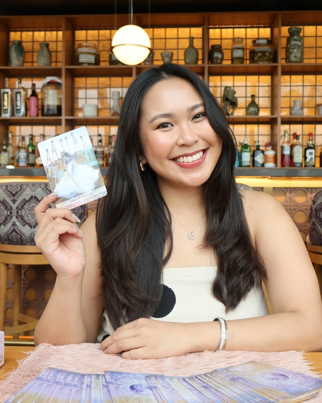 Tarot cards expert Yvonne Ricaro reading