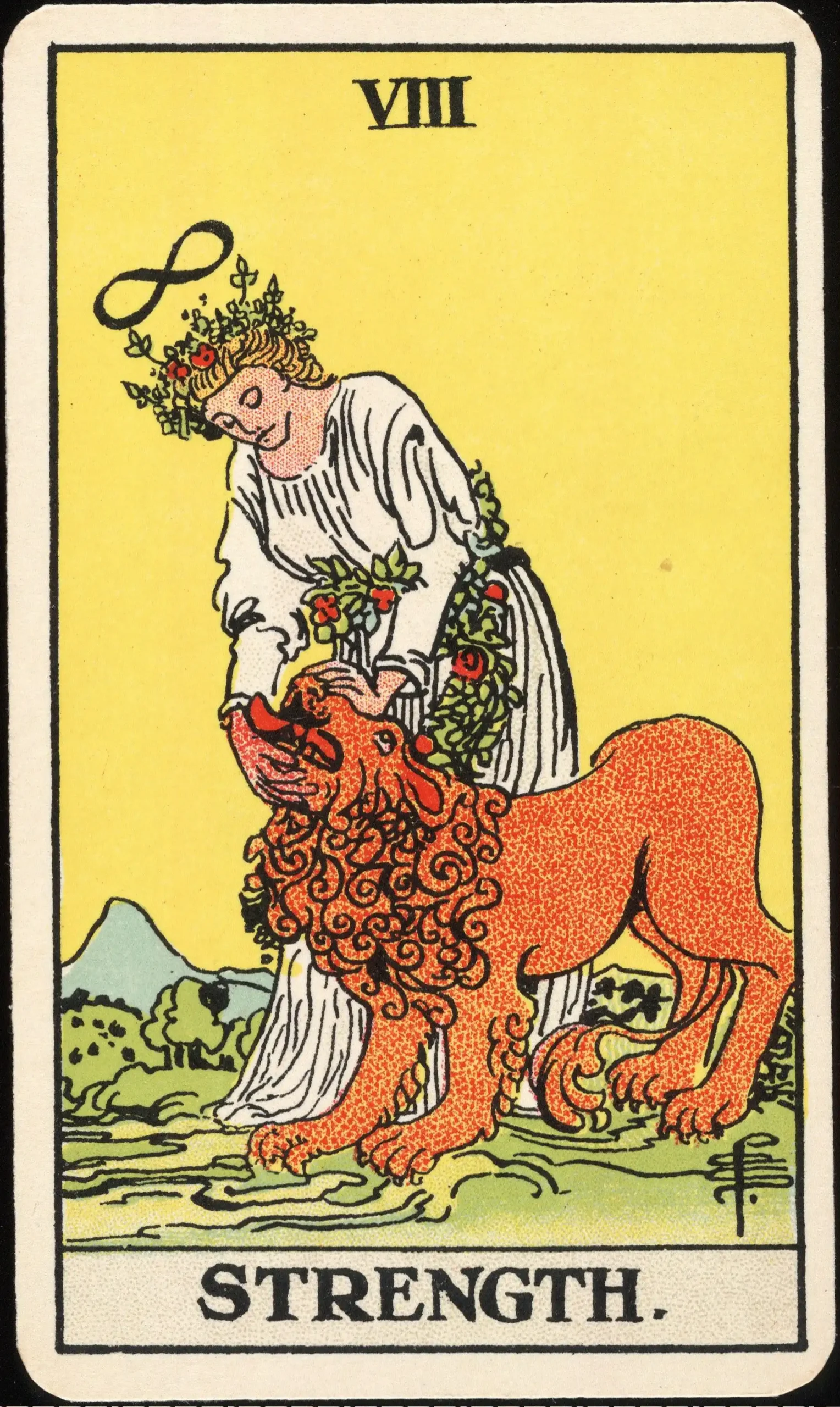 The Strength card from the Waite-Smith tarot deck