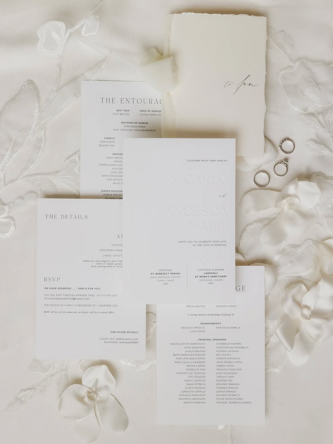 A wedding invitation suite by Lya Studios