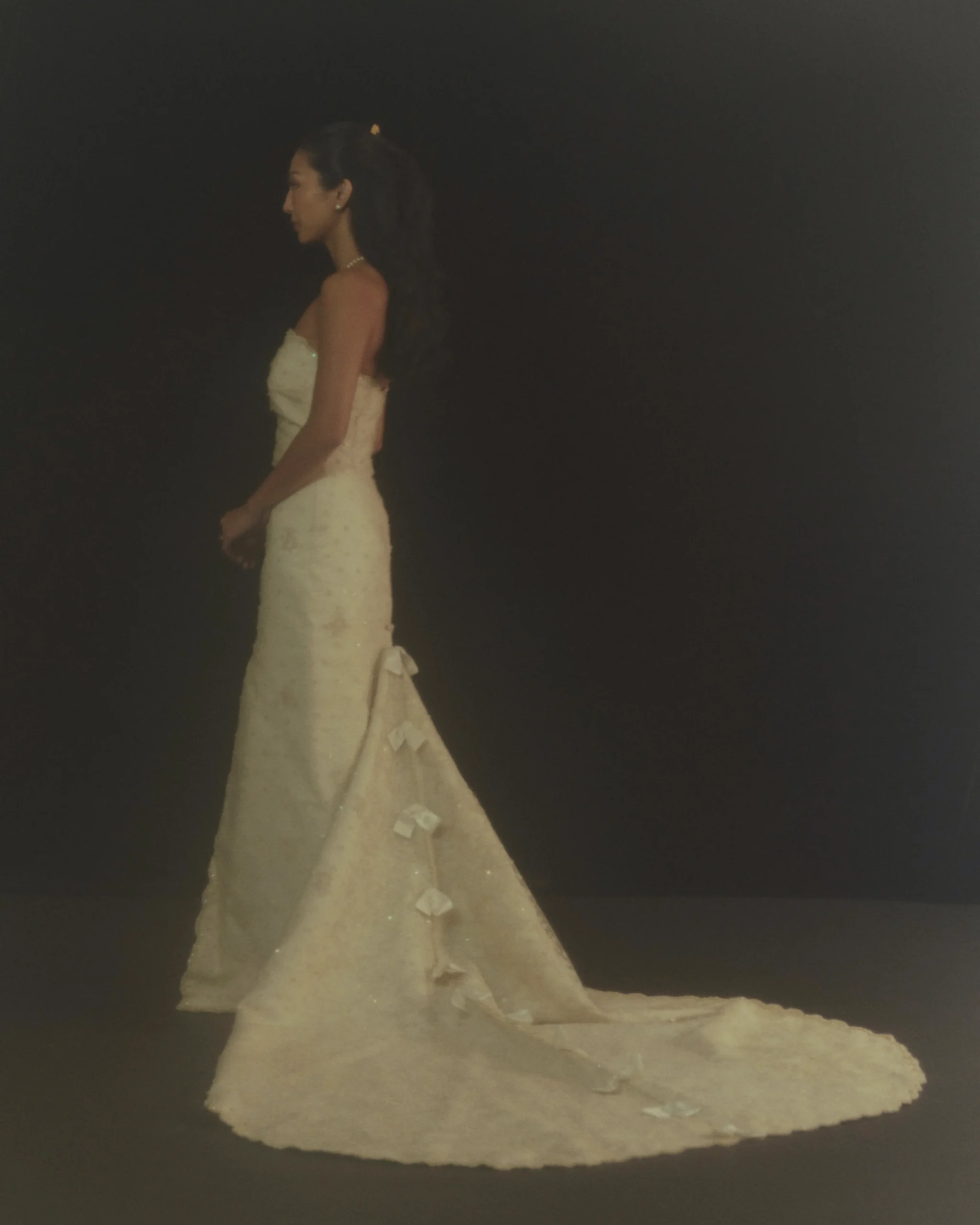 Bianca Wen wearing her wedding dress