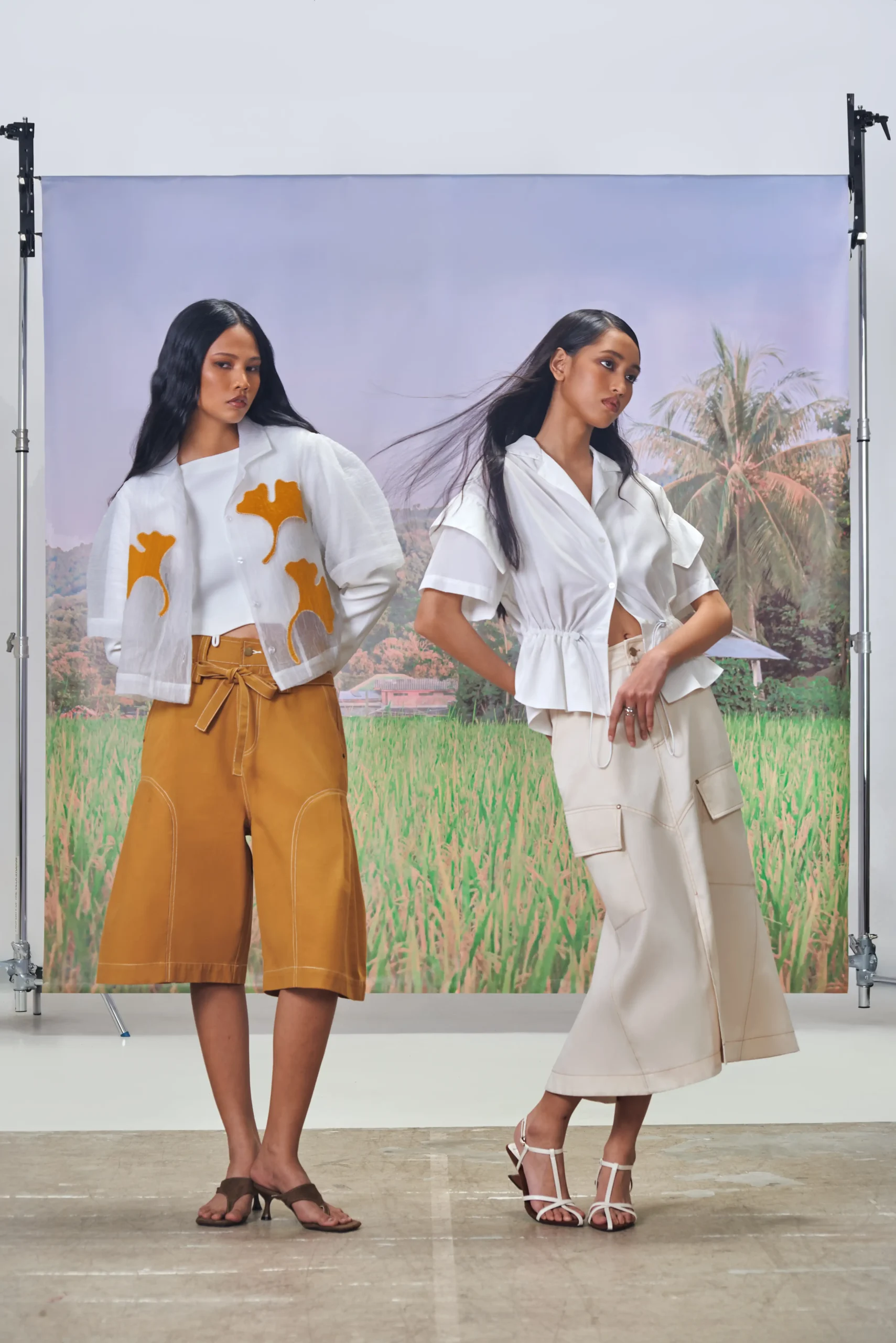 Familiar motifs from Nicolo's previous collections reappear in "Untraje"