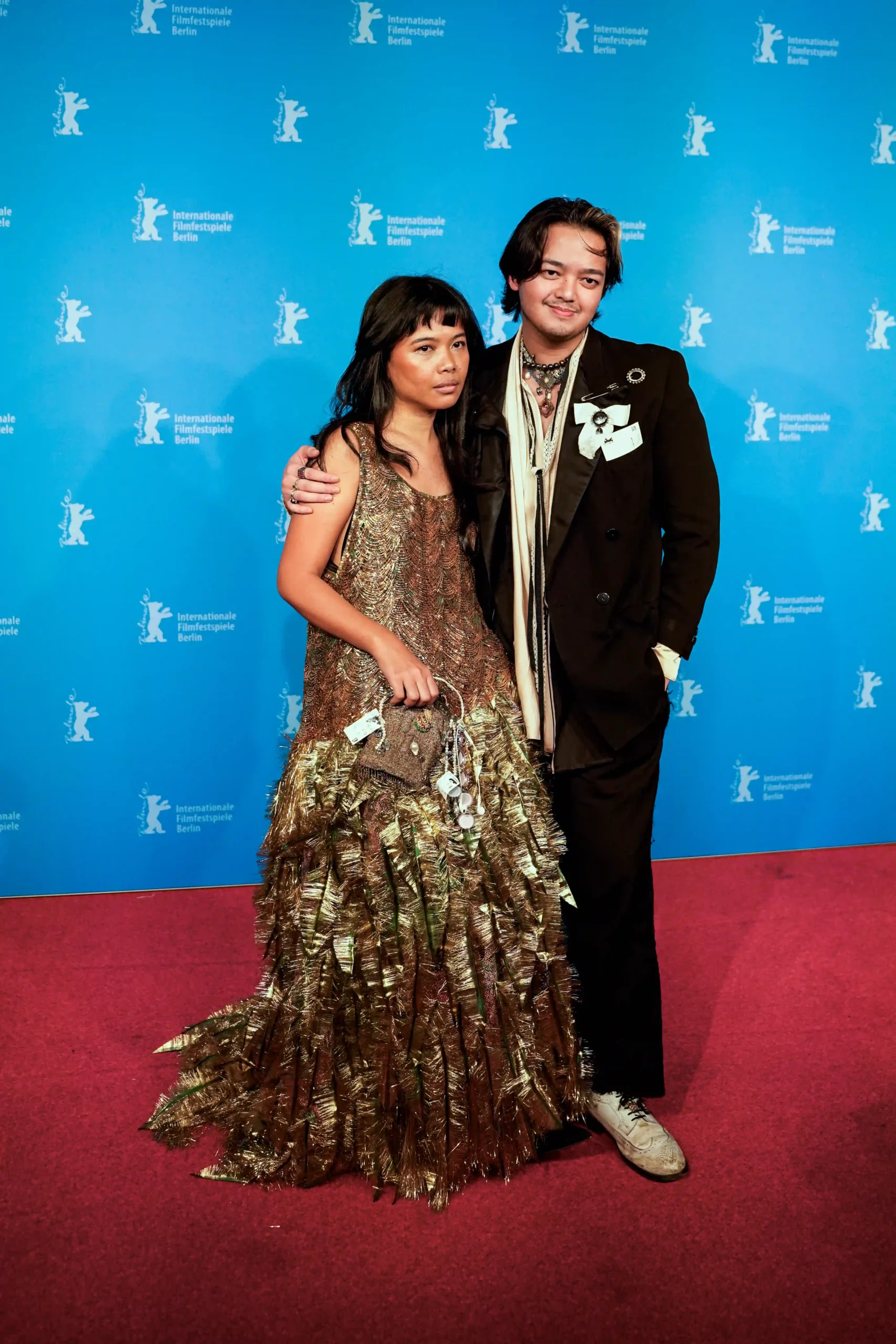 Jorrybell Agosto and Jude Macasinag at the Berlinale premiere of "Filipiñana"