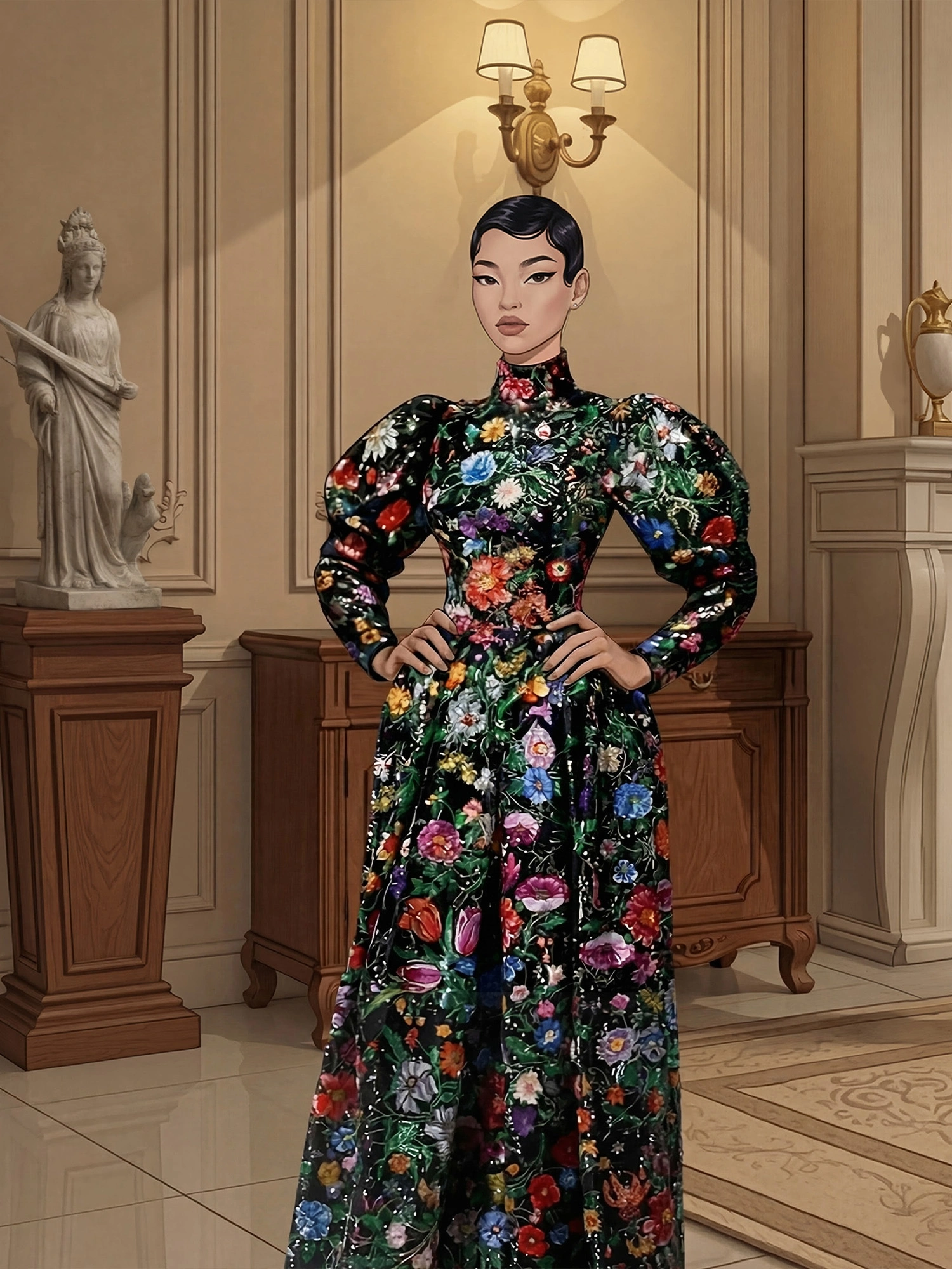 La Contessa from "La Famiglia: Mystery Unfolds," an interactive experience by Gucci