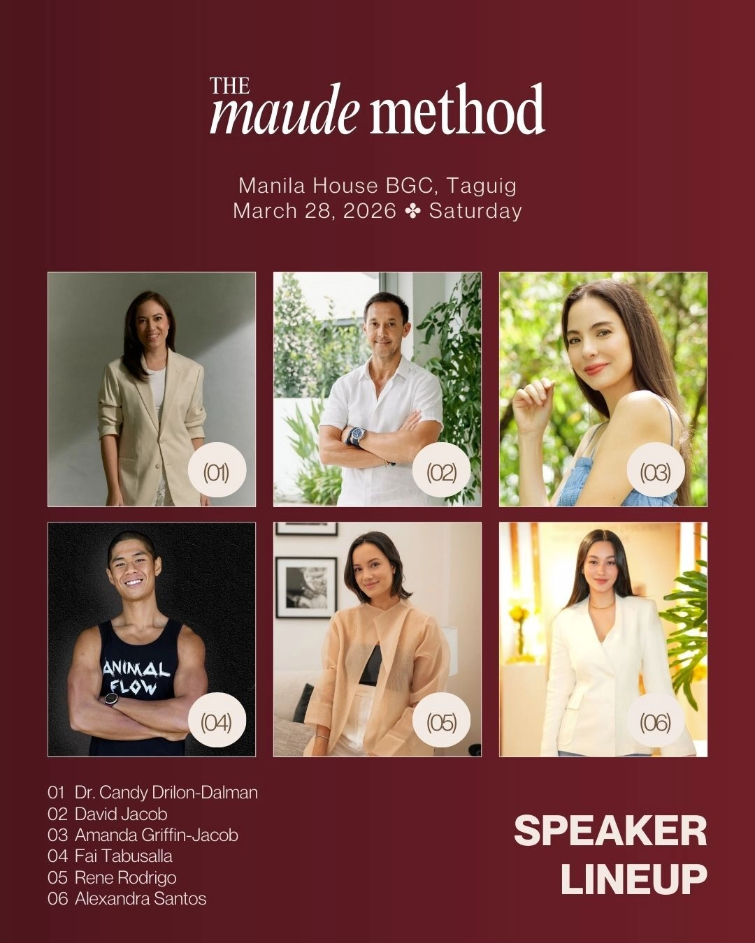 The Maude Method's featured speaker lineup