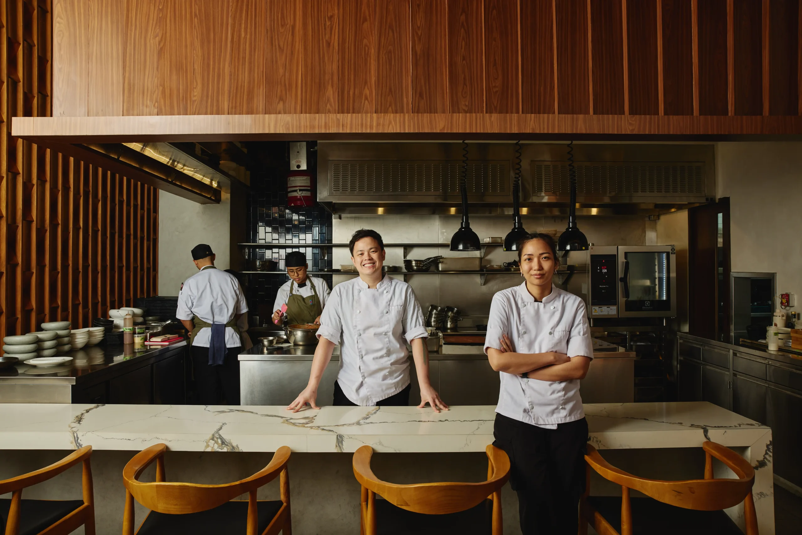 Married chefs Alex and Mikee Tan in their restaurant Tandem