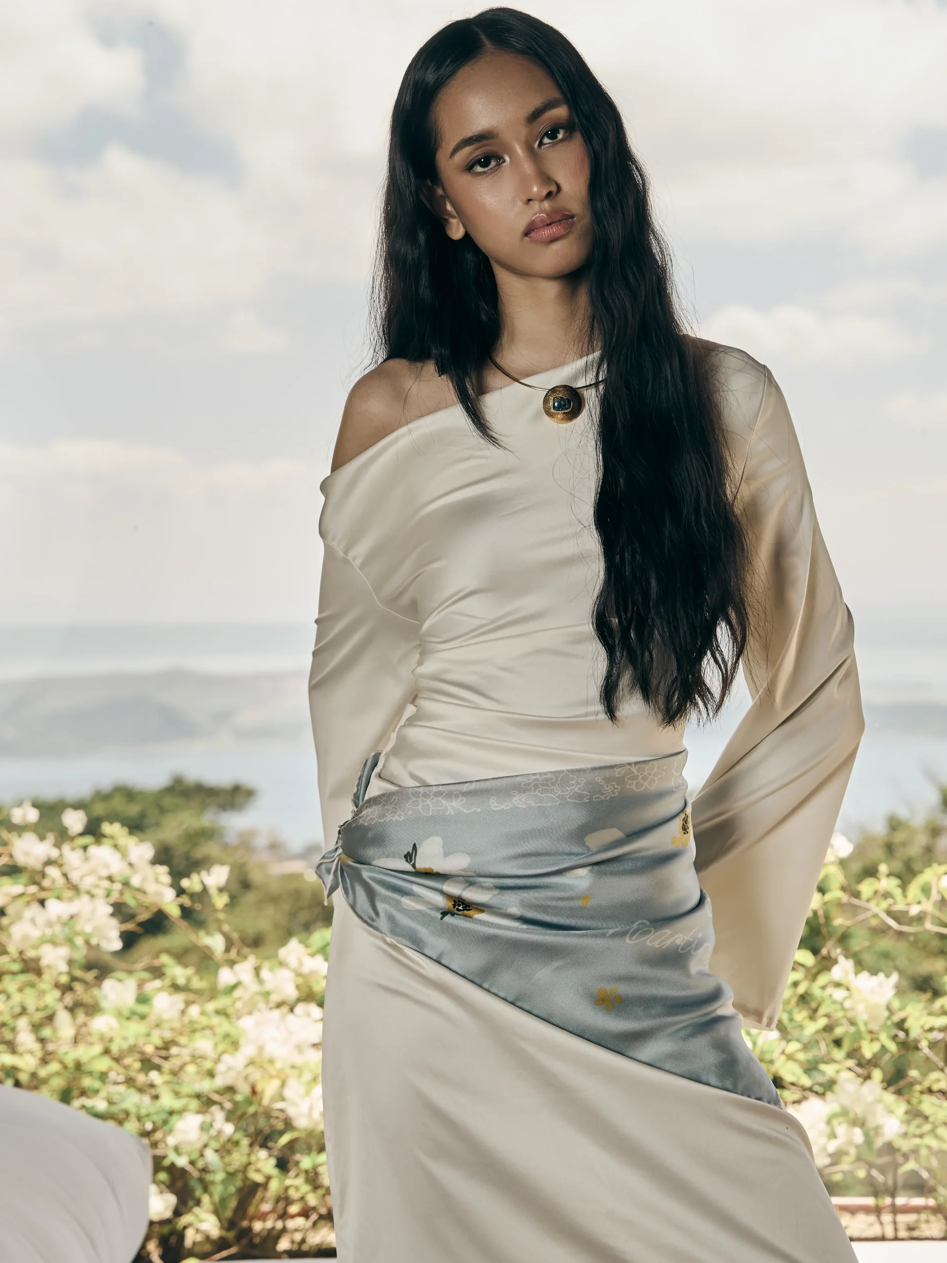 A model wears pieces from Anca x Martina Lebron