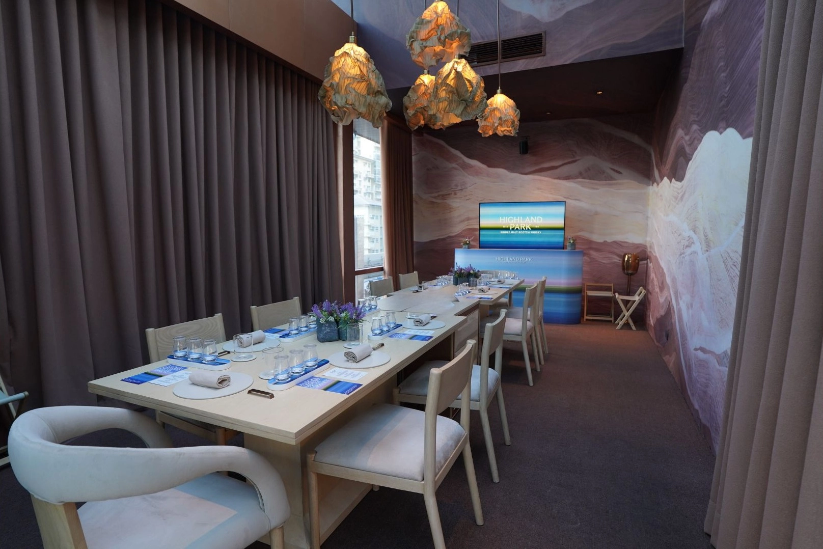 The private dining space of Liyab where the Highland Park dinner took place