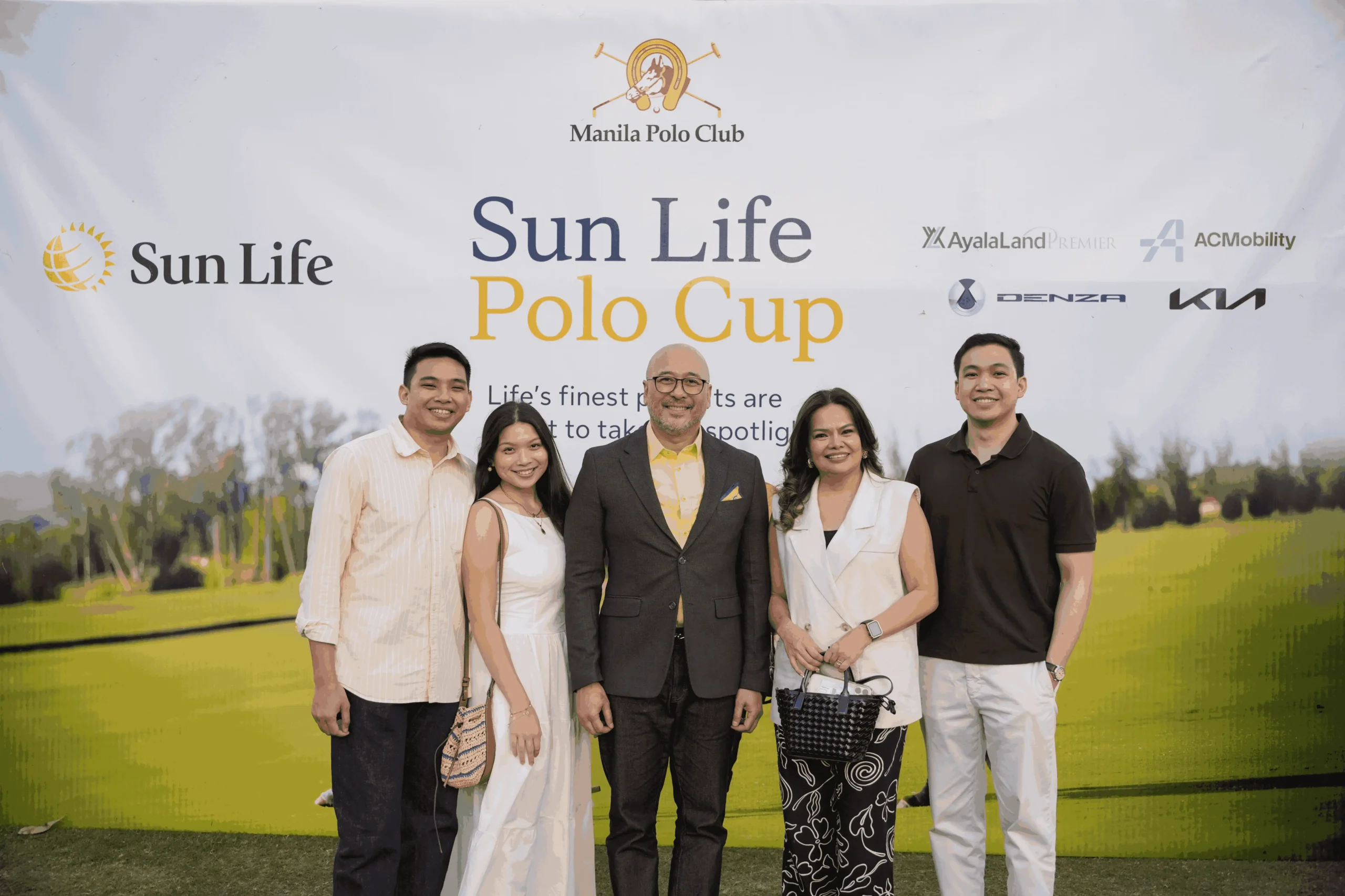 JJ Moreno and his family at the Sun Life Polo Cup