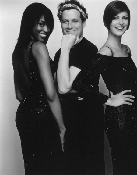 Naomi Campbell, Isaac Mizrahi and Linda Evangelista