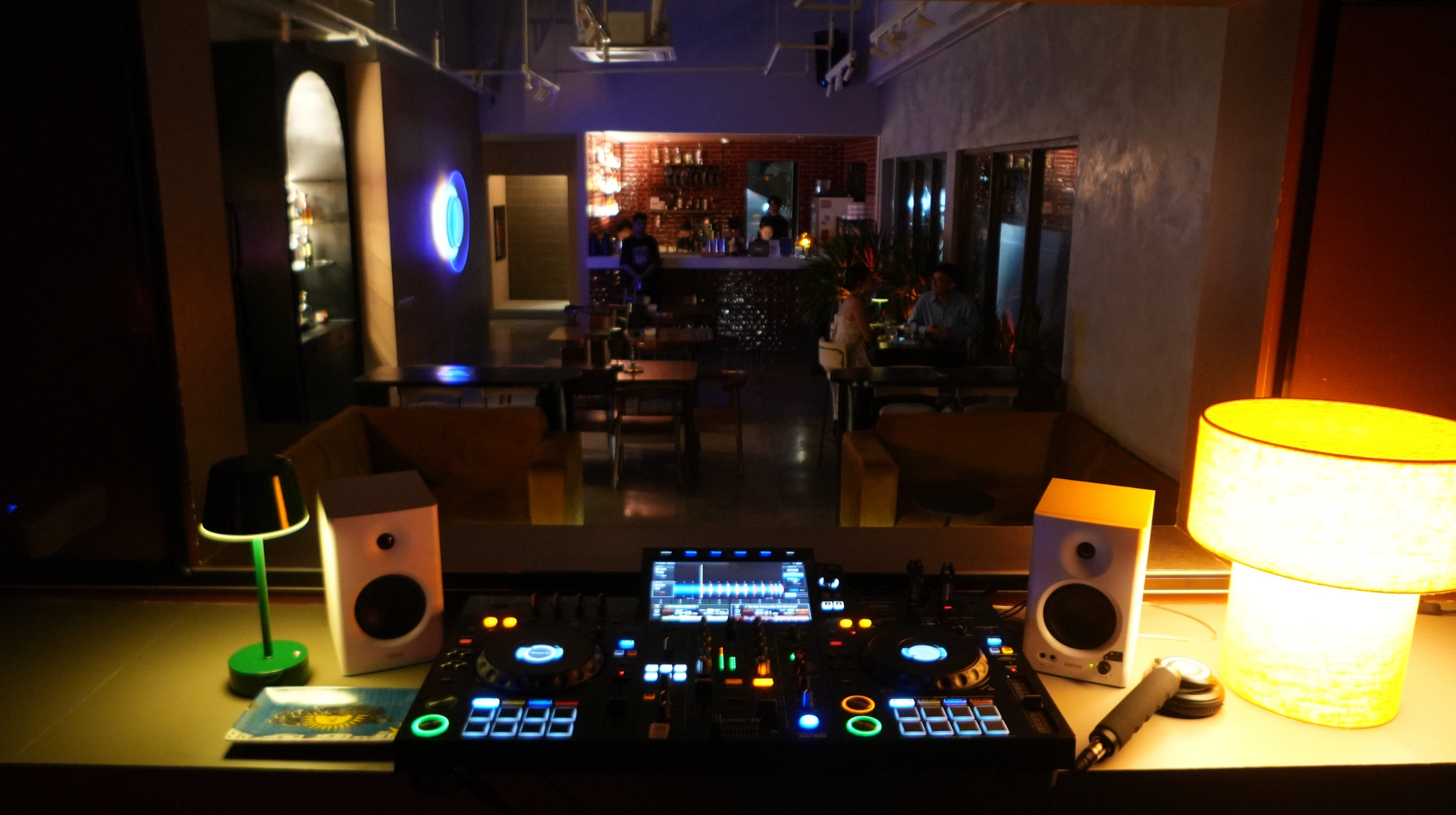 The DJ booth at Open House World