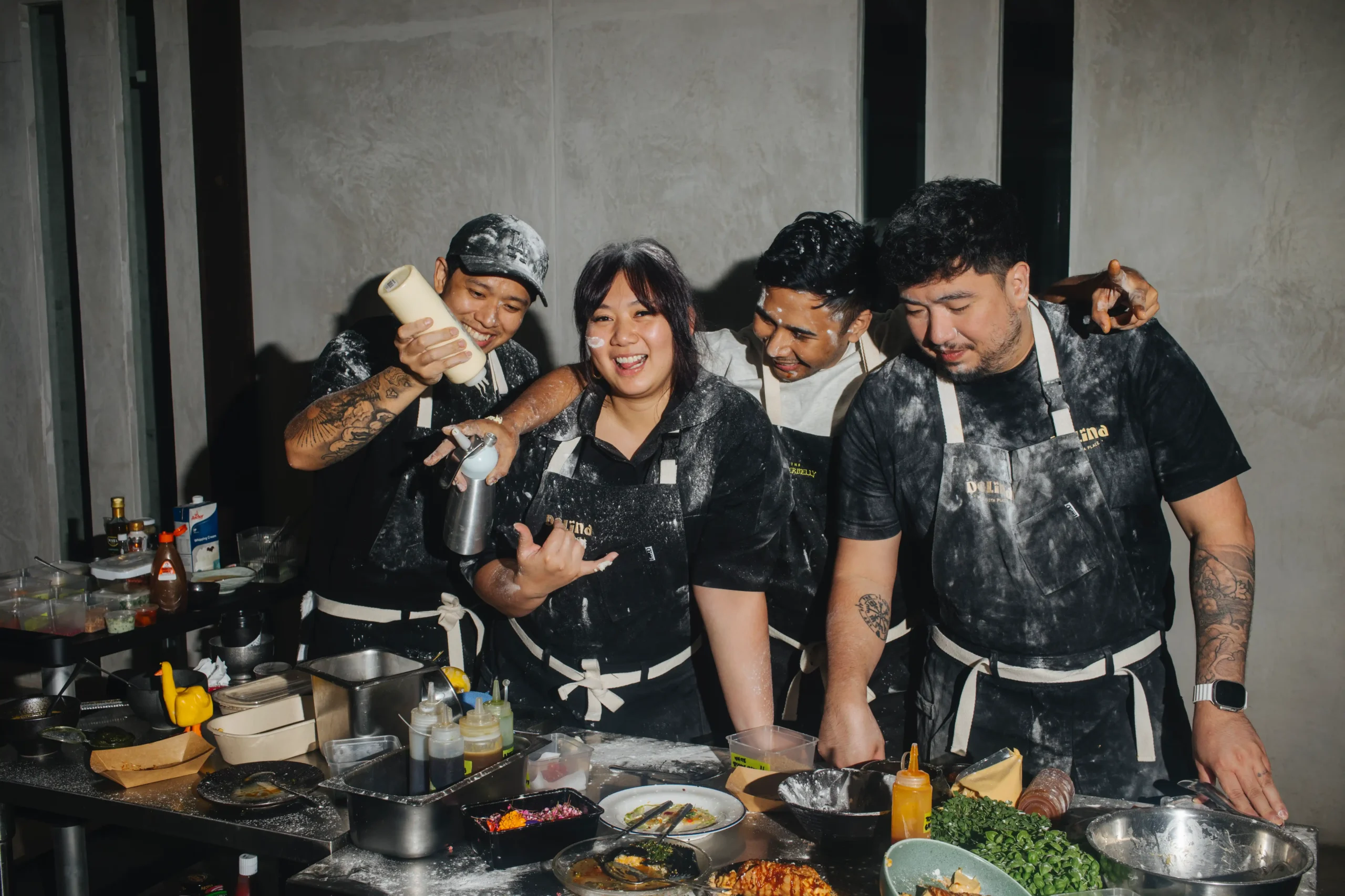 Chefs Jackson Chua, Ally Gonzales, Noel Mauricio, and Nico Gonzales - the minds behind Itamessy 