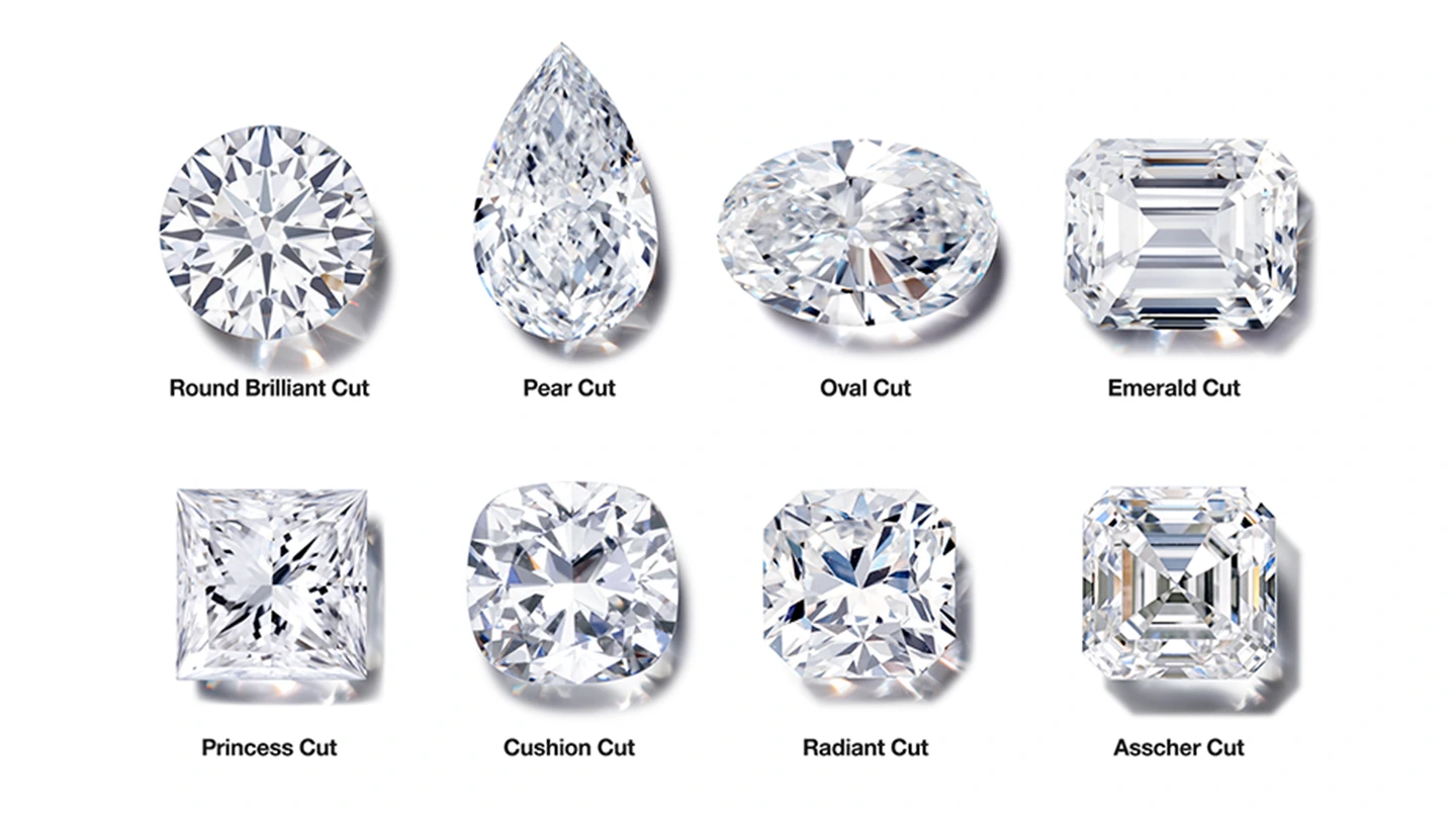 A diamond shape comparison chart