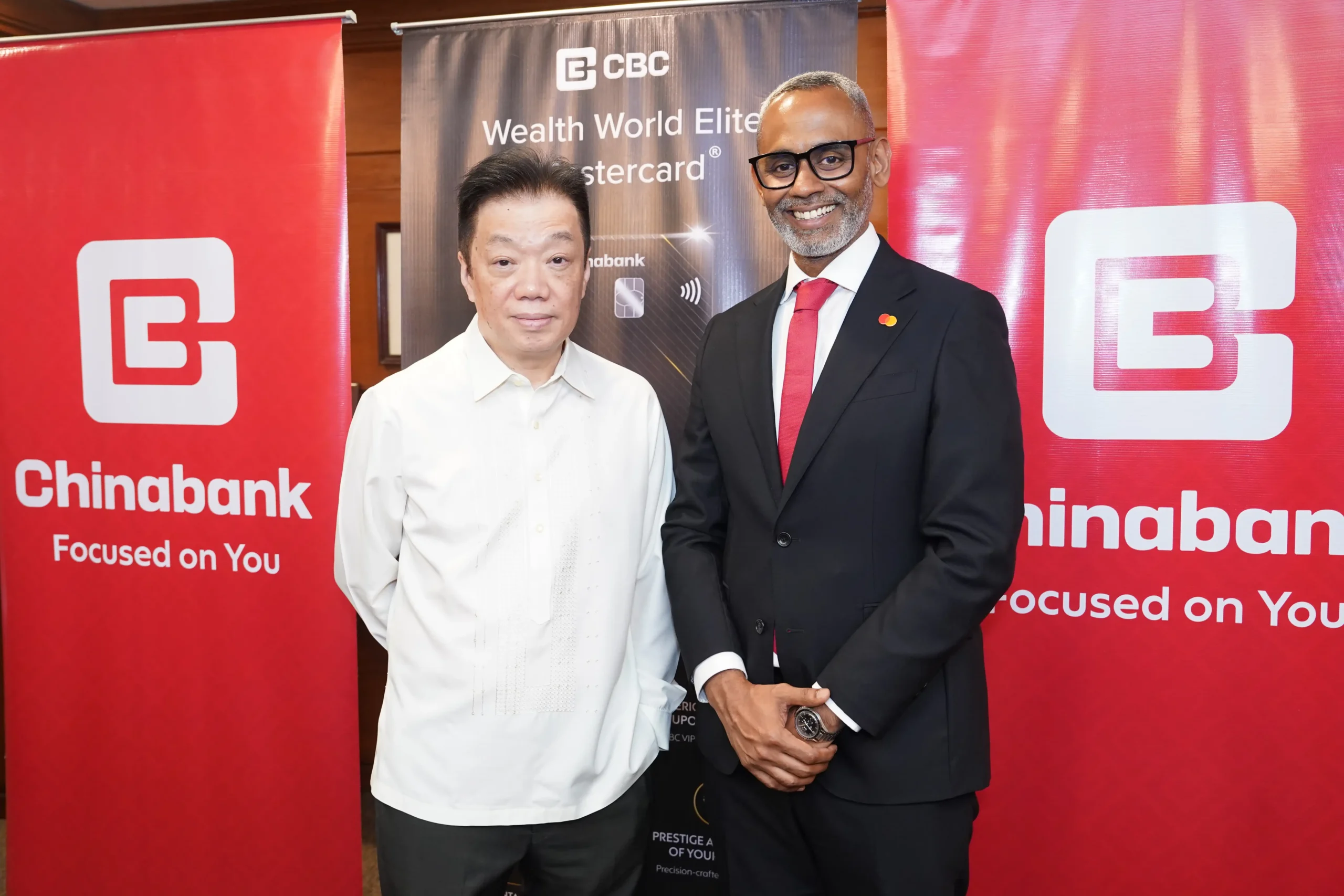 Romeo D. Uyan, Jr., Chinabank President and CEO and Jason Crasto, Mastercard Philippines Country Manager