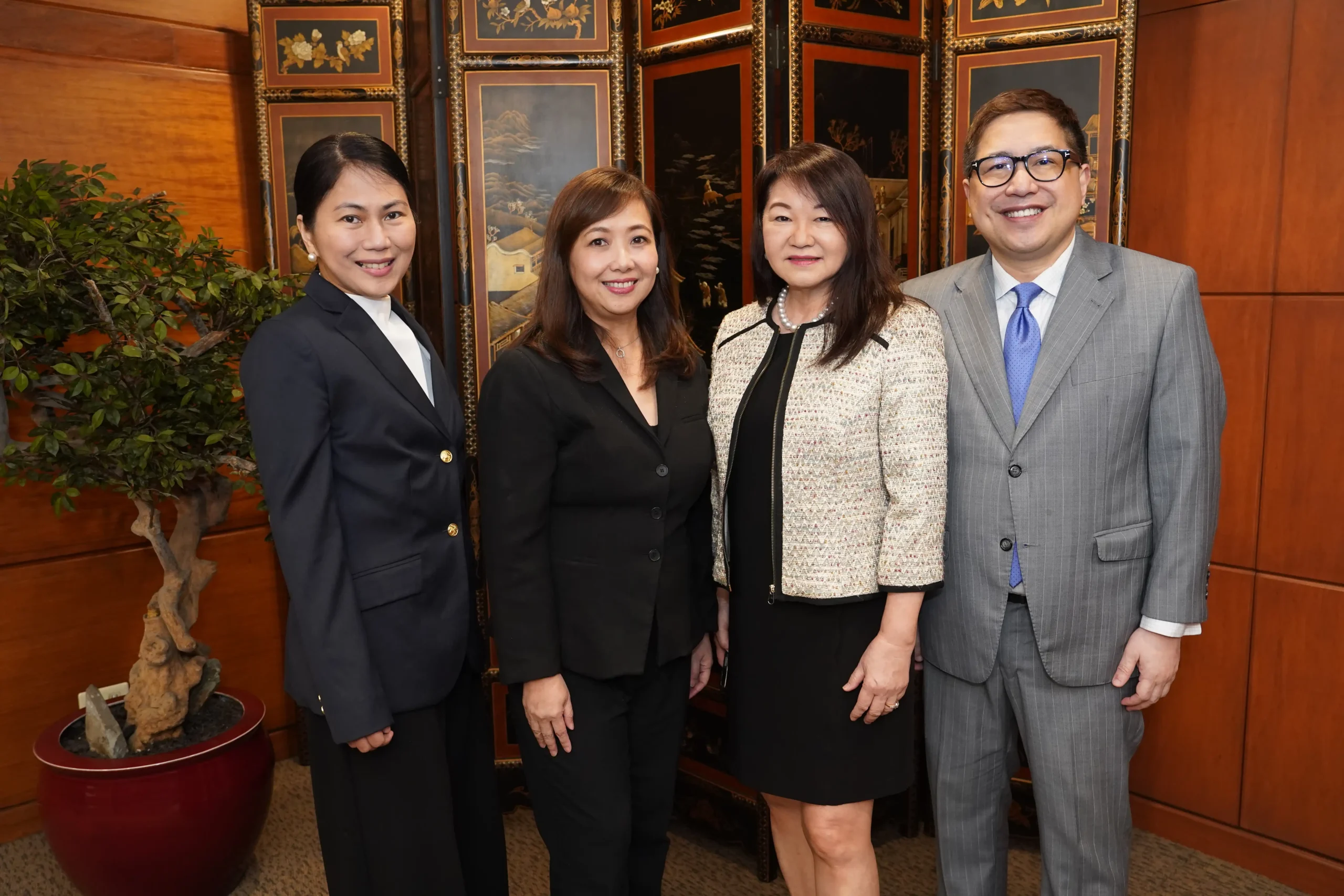 Nina May Q. Reynoso, Chinabank VP, Cards and Personal Loans Group Head; Cristina F. Gotuaco, Chinabank Wealth Management Group Head; Claire Ann Yap, Chinabank Director; and Aloysius C. Alday, Jr., Chinabank EVP, Consumer Banking Segment Head