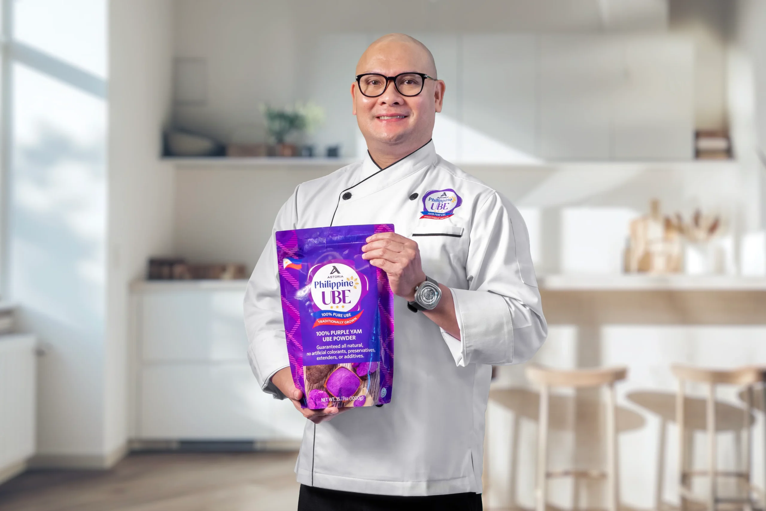 Award-winning chefs Frances Tariga and Nouel Catis using the Astoria-ACES Philippine Ube Powder in a variety of confections and dishes