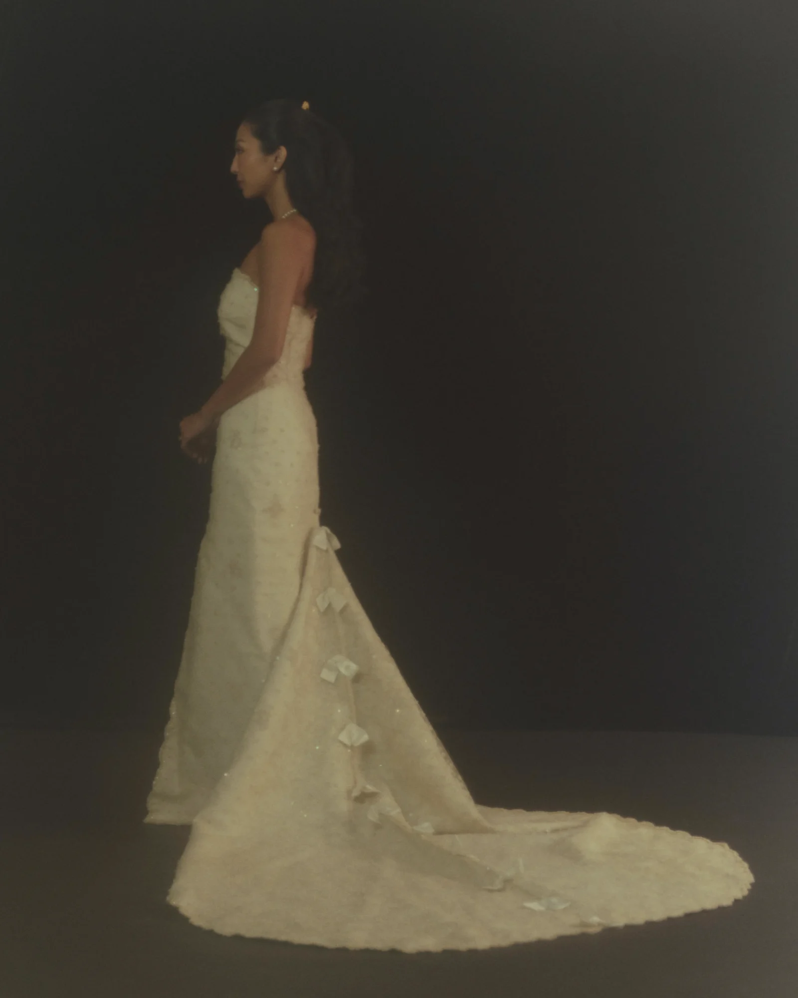 Bianca Wen in a dress repurposed from her mother's wedding veil How To Include “Something Old” In Your Wedding