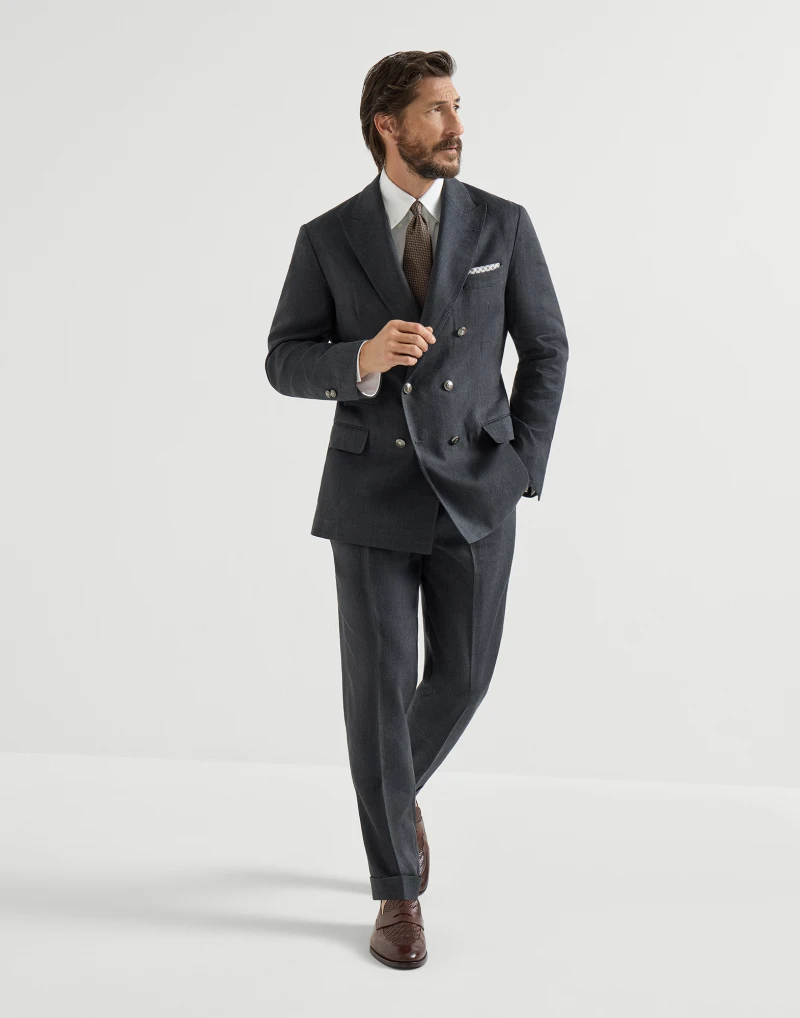 Brunello Cucinello Chevron Blazer and Trousers Groom Dressing For Wedding