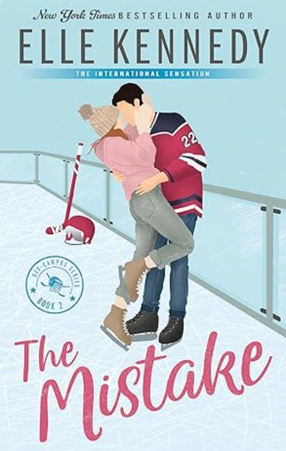 The cover of 'The Mistake' from the 'Off Campus' series by Elle Kennedy Hockey Romance