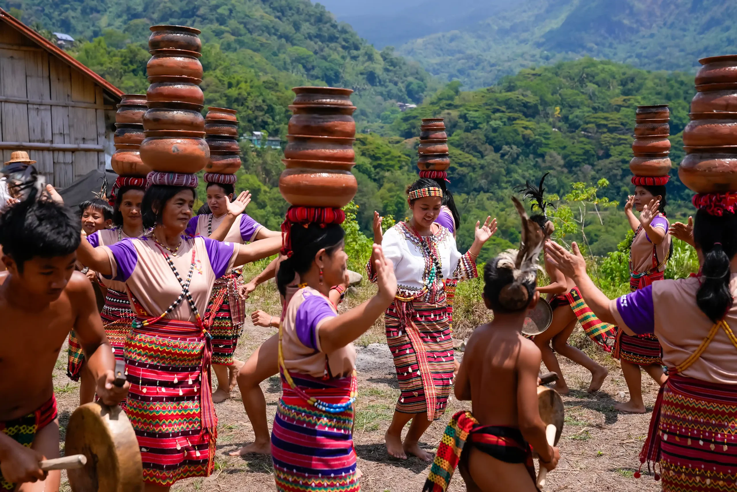 Members of the Pasil Slow Food Community in Kalinga, Cordillera perform a dance