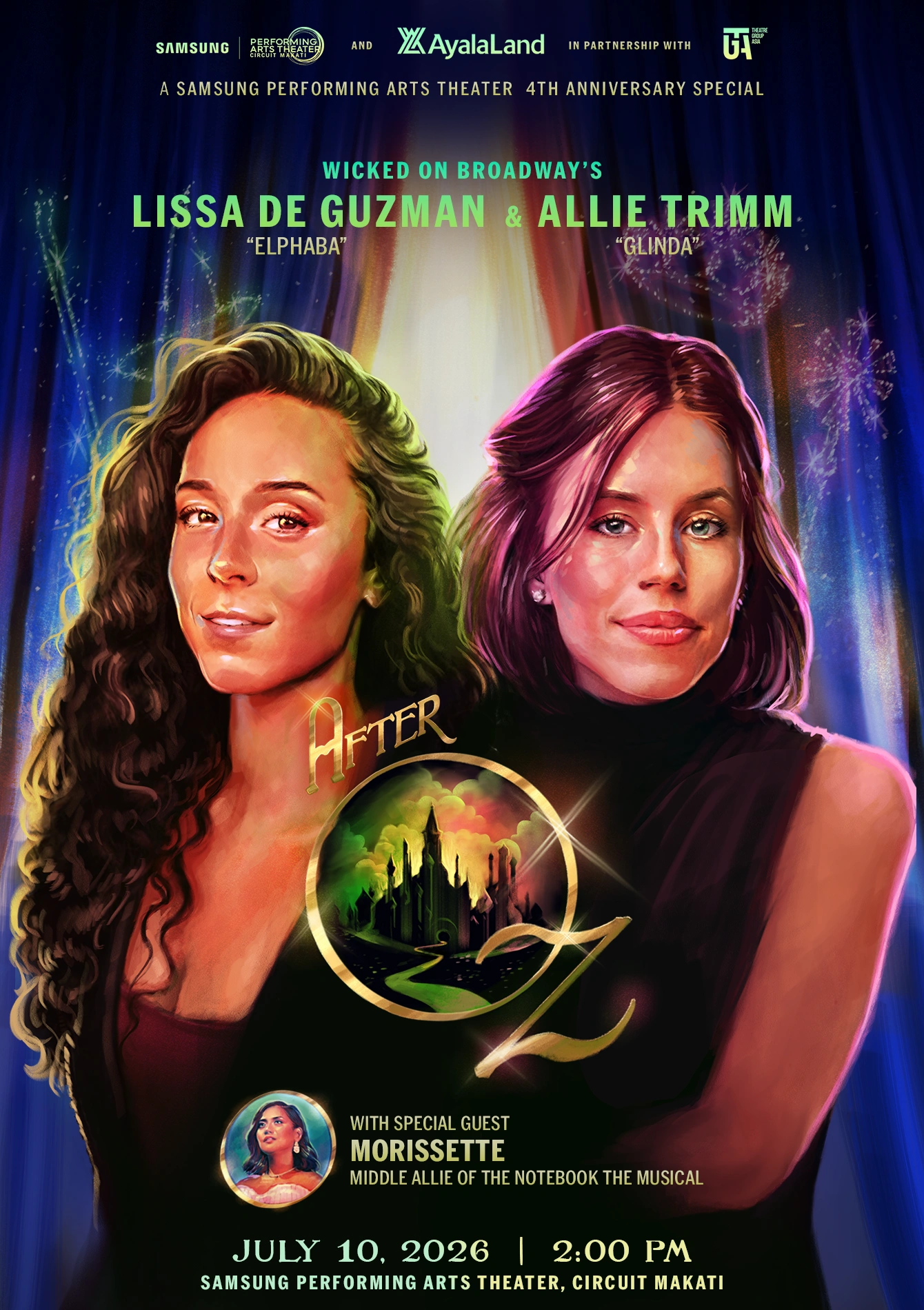 Poster for the second matinee performance of After Oz on July 10 at 2:00PM
