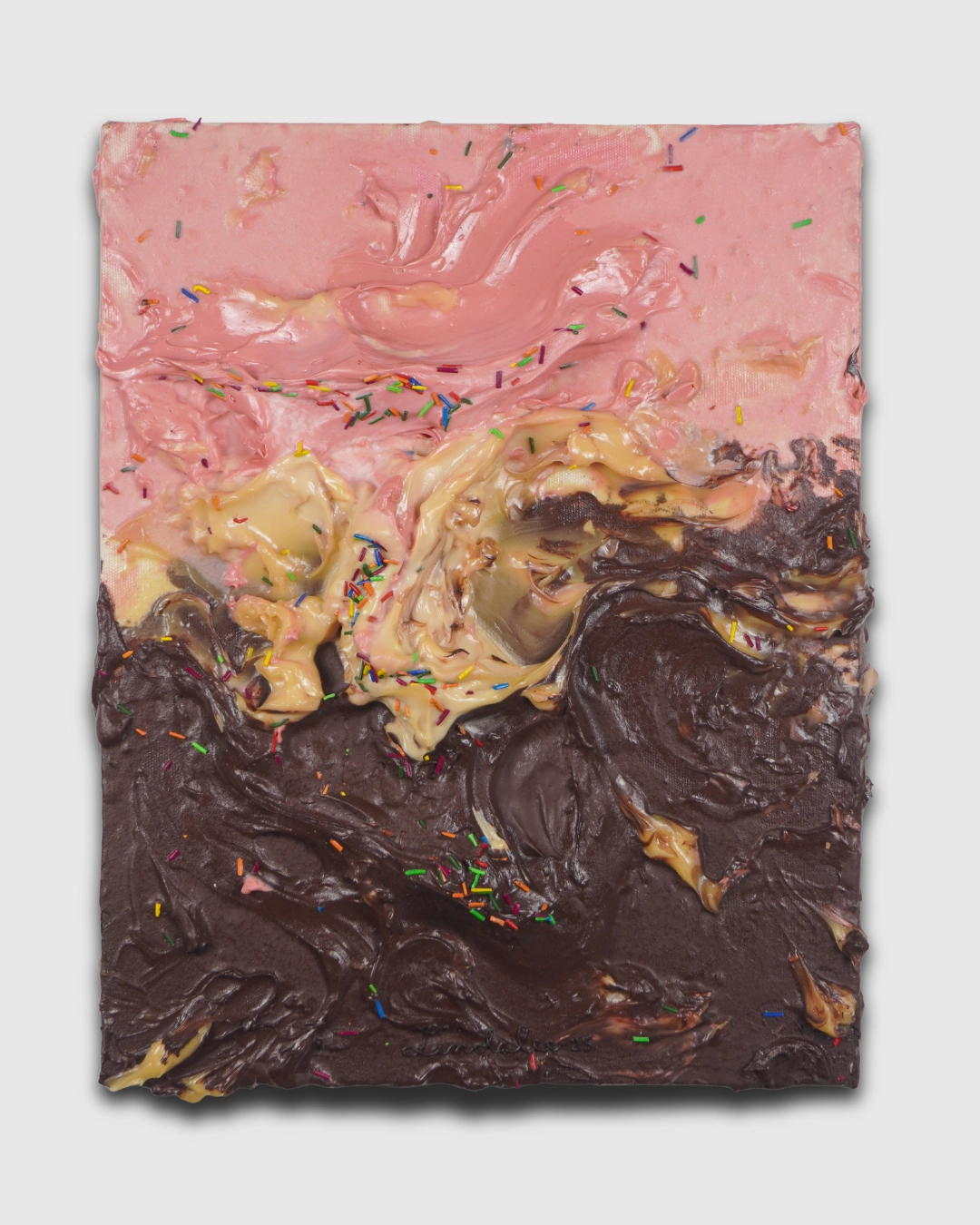 “Brainfreeze #9”: acrylic on canvas, from the exhibition “Happy Birthday” at Artinformal Gallery
