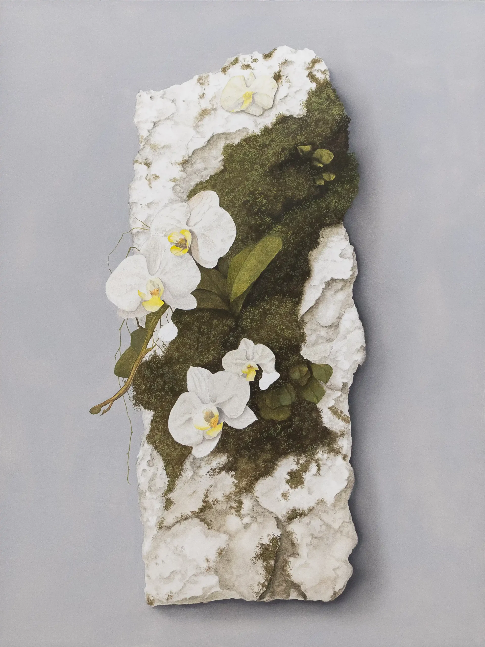 Works from participating galleries in MoCAF 2026: "Specimen Man Chrysiridia Rhipheus" by Tomohiro Takagi, under Gallery Kogure; "Every Crevice a Chance" by Erikson Arcilla, under Kate Contemporary; "10PM" by Poula Sitjar, under Ysobel Art Gallery