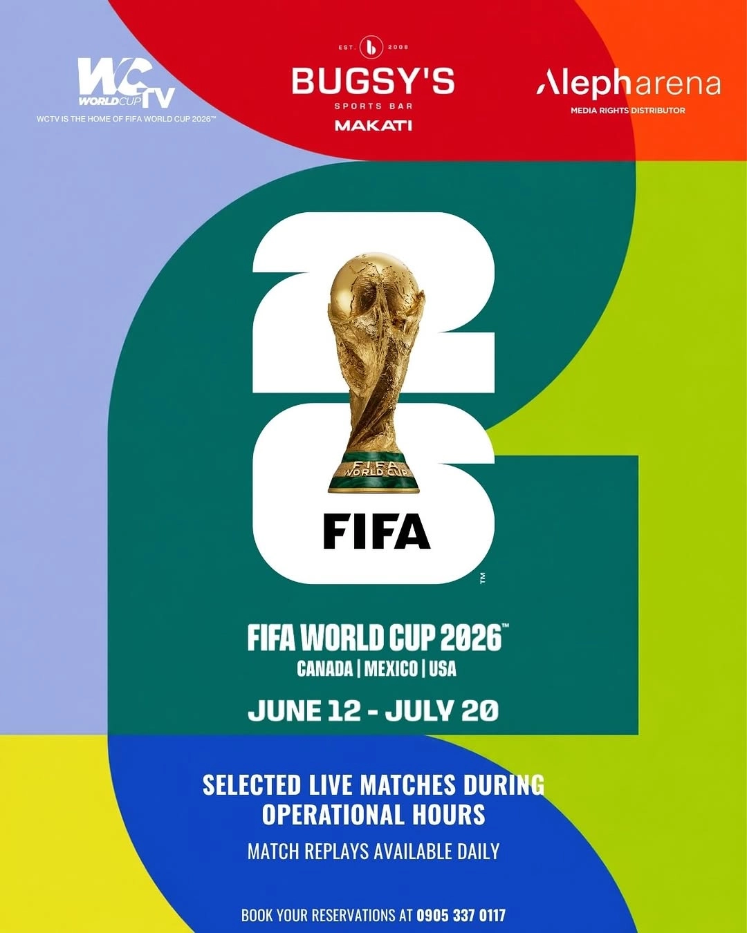 Watch the 2026 FIFA World Cup at Bugsy's Sports Bar & Bistro