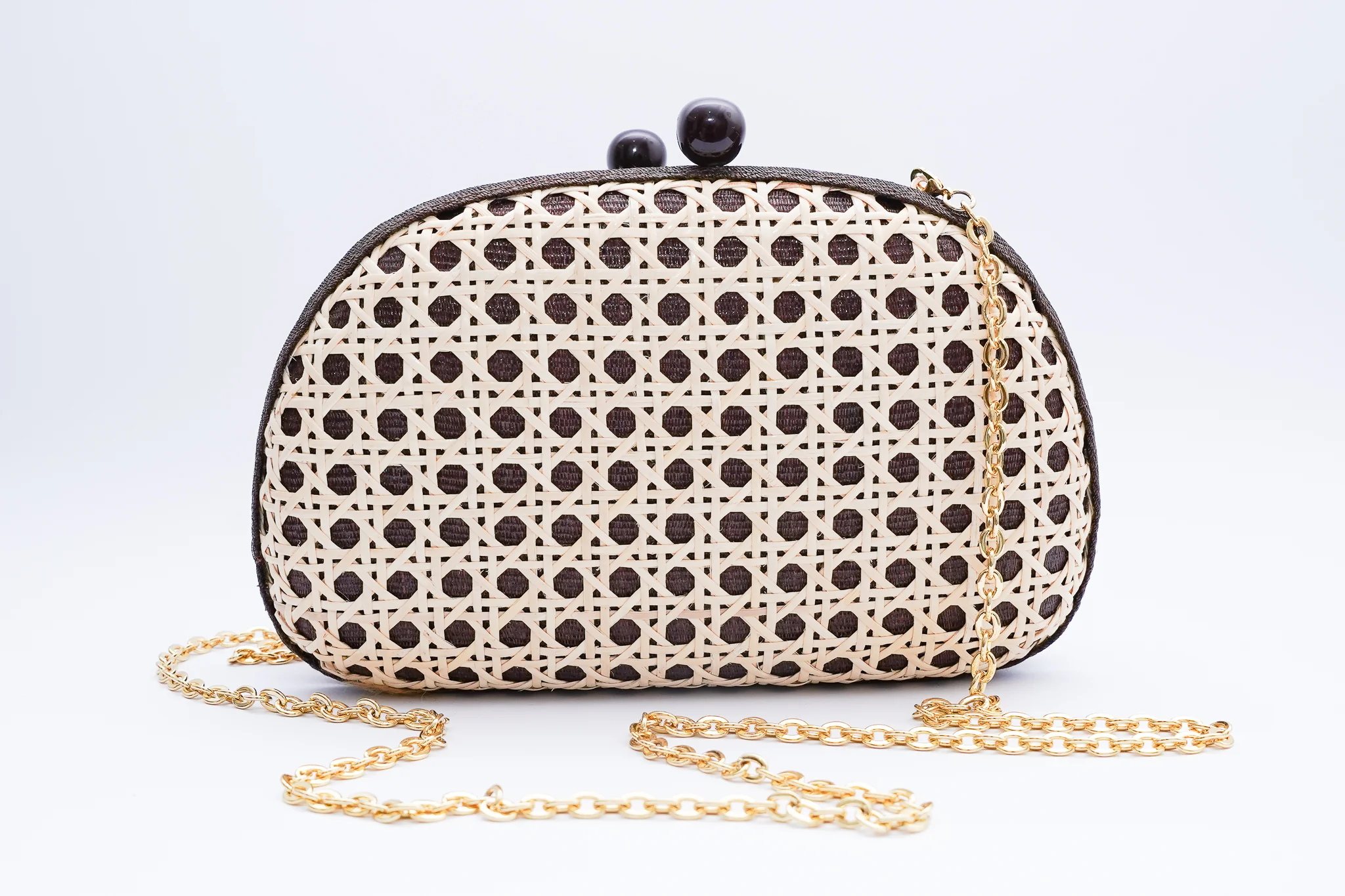 Odel Handmade Plumeria Oval Clutch
