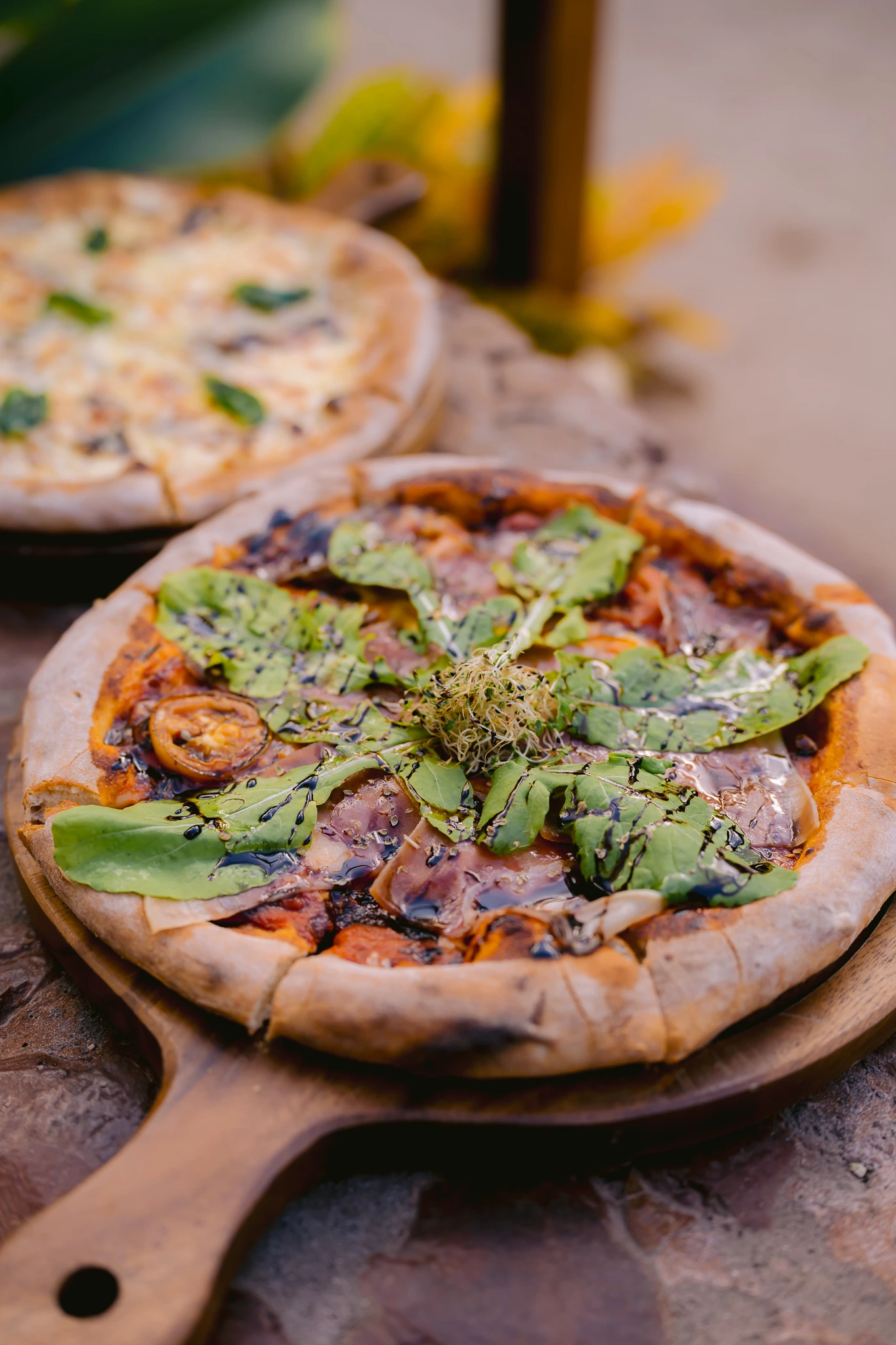 Pizzas at the new Pugon Pizzeria