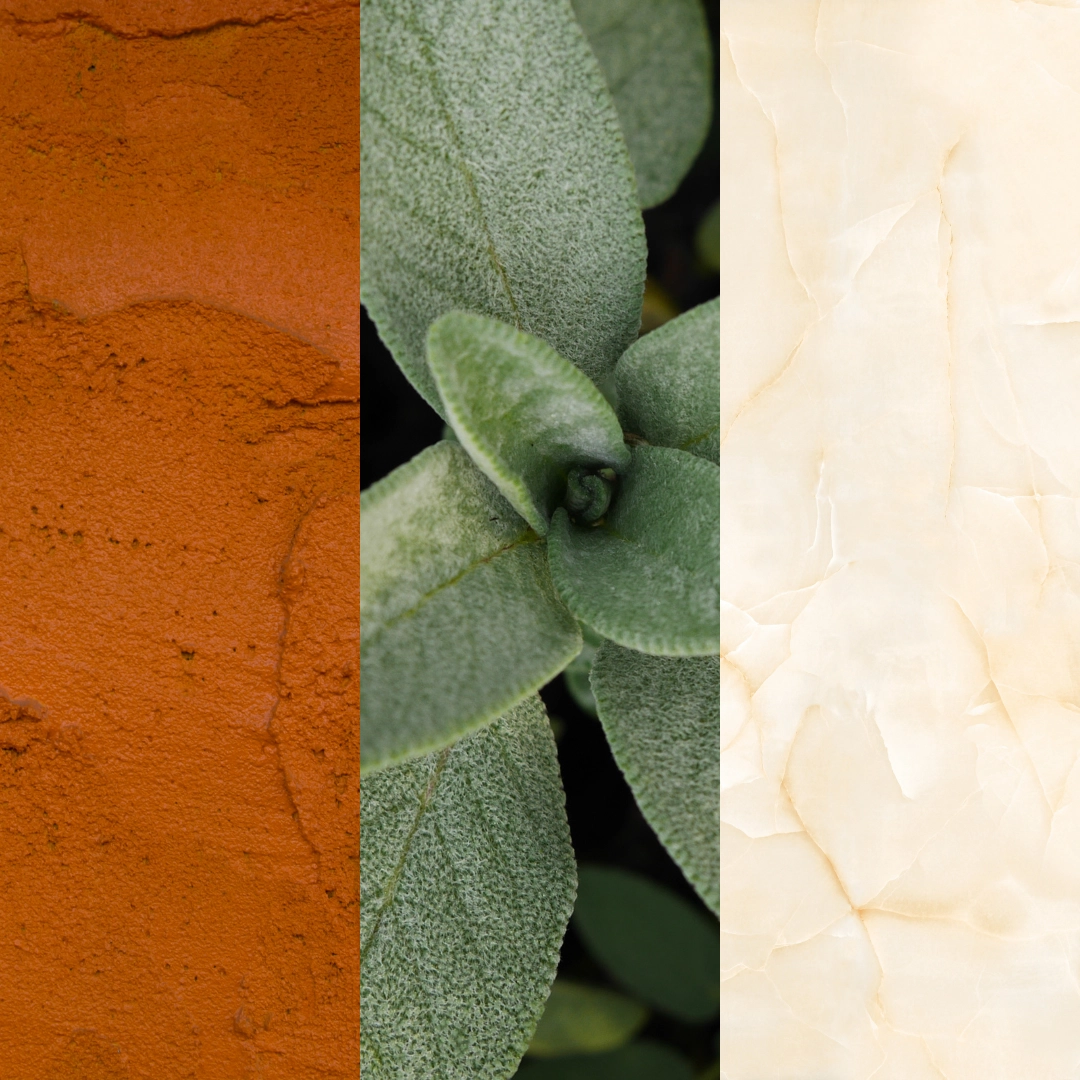 Terracotta, sage and cream can be a strong fit for a traditional church wedding