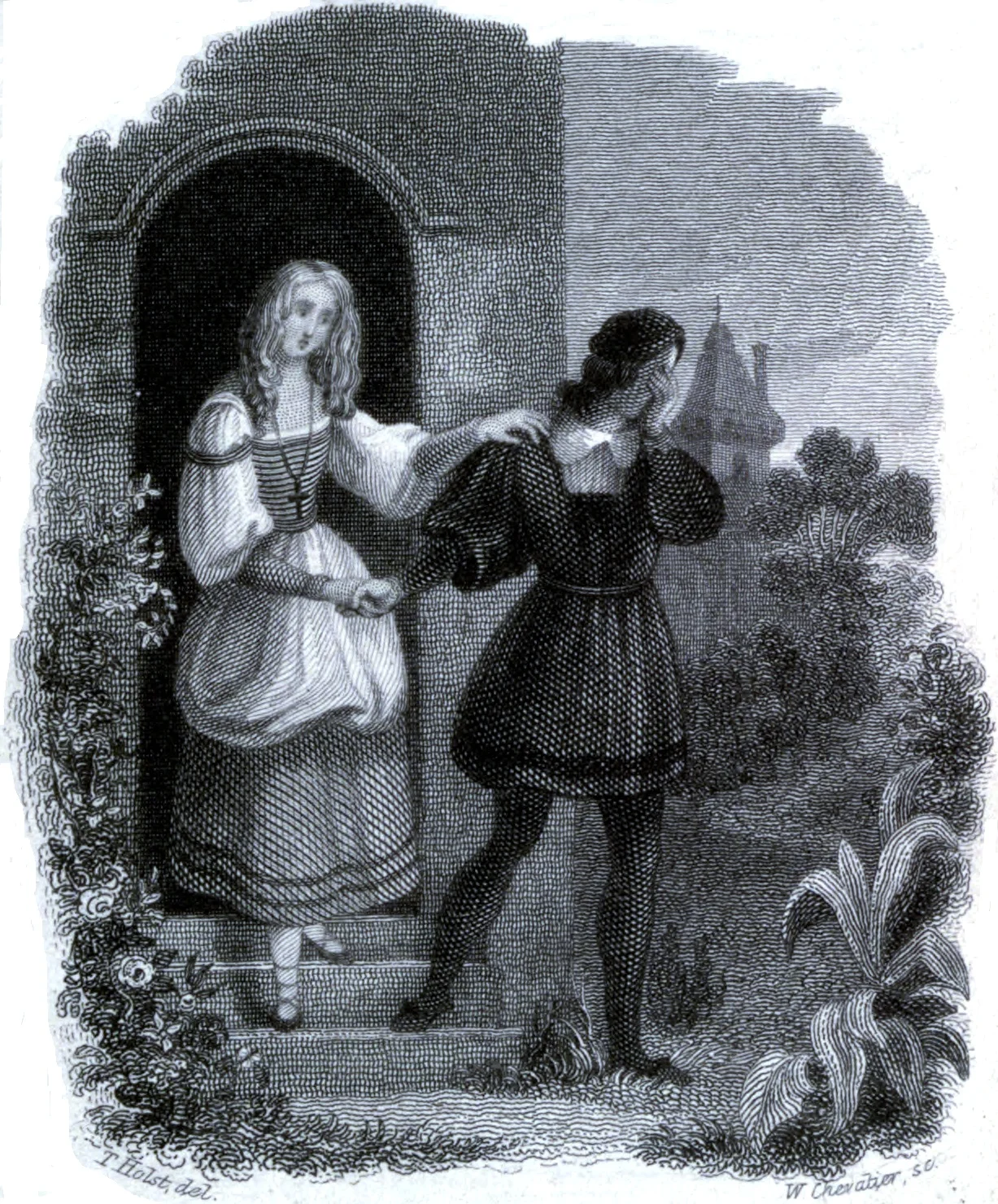 An illustration from Frankenstein Is The New It-Bride A Goth Girl? Why Gothic Bridal Fashion Is Popular Now