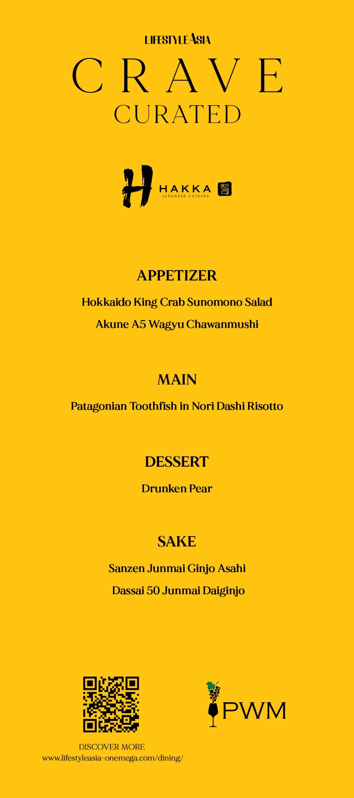 Pumpkin Flower Tempura; Hokkaido King Crab Sunomono Salad; Duck Breast Udon from Hakka