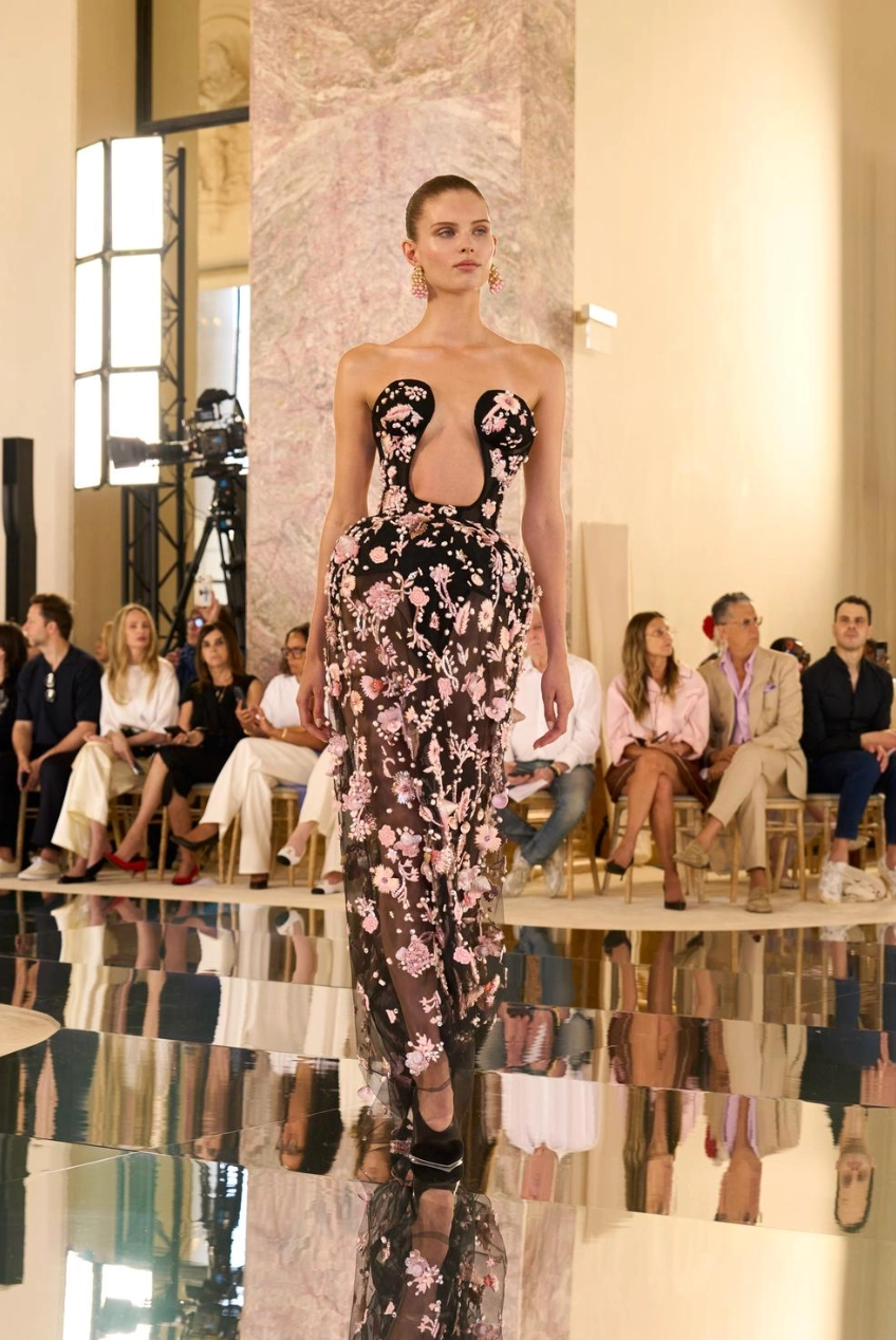 A look from Schiaparelli's Paris Haute Couture Week Fall/Winter 2026-27 runway show