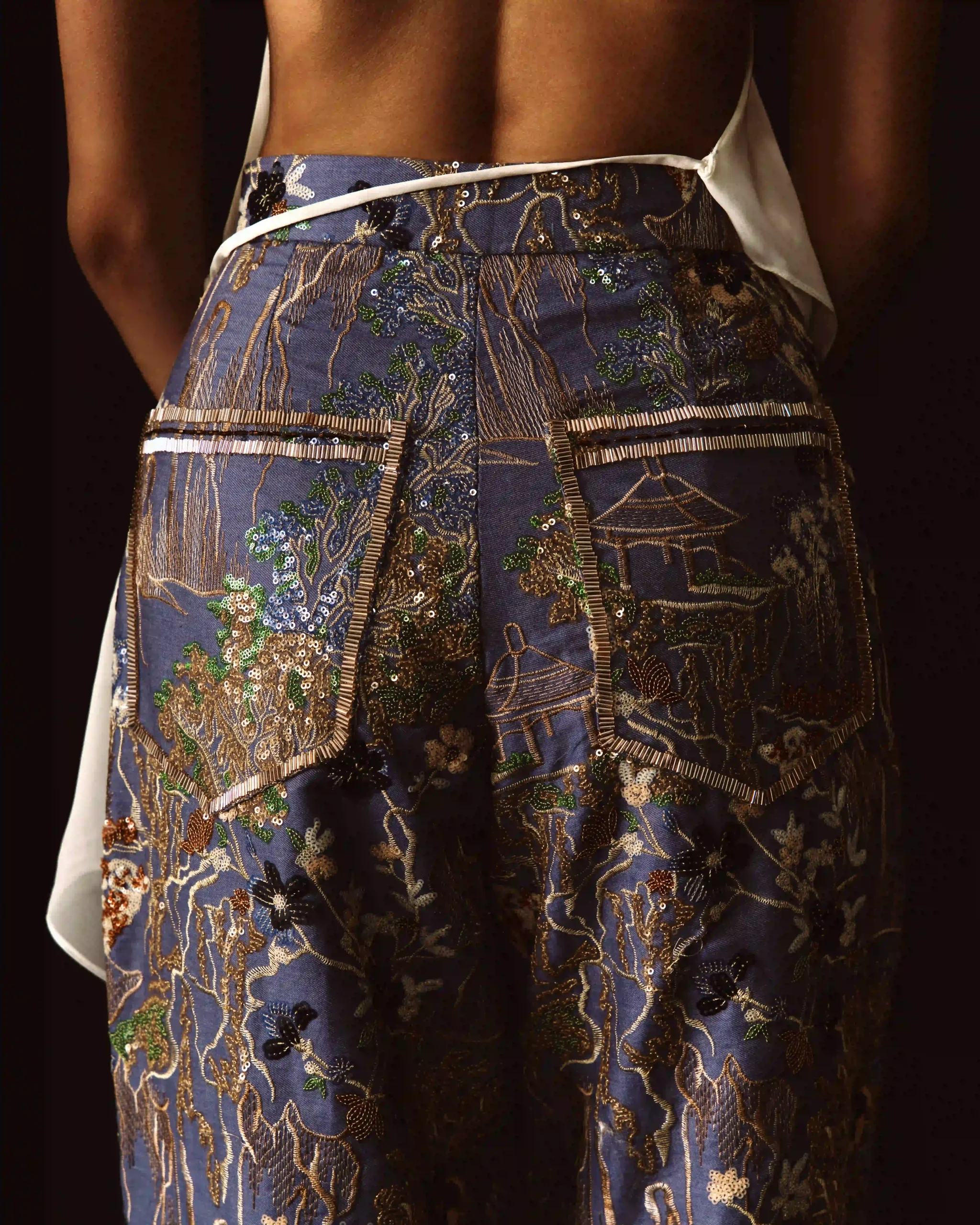 Atelier Carlene Dark Denim Scenery Pants