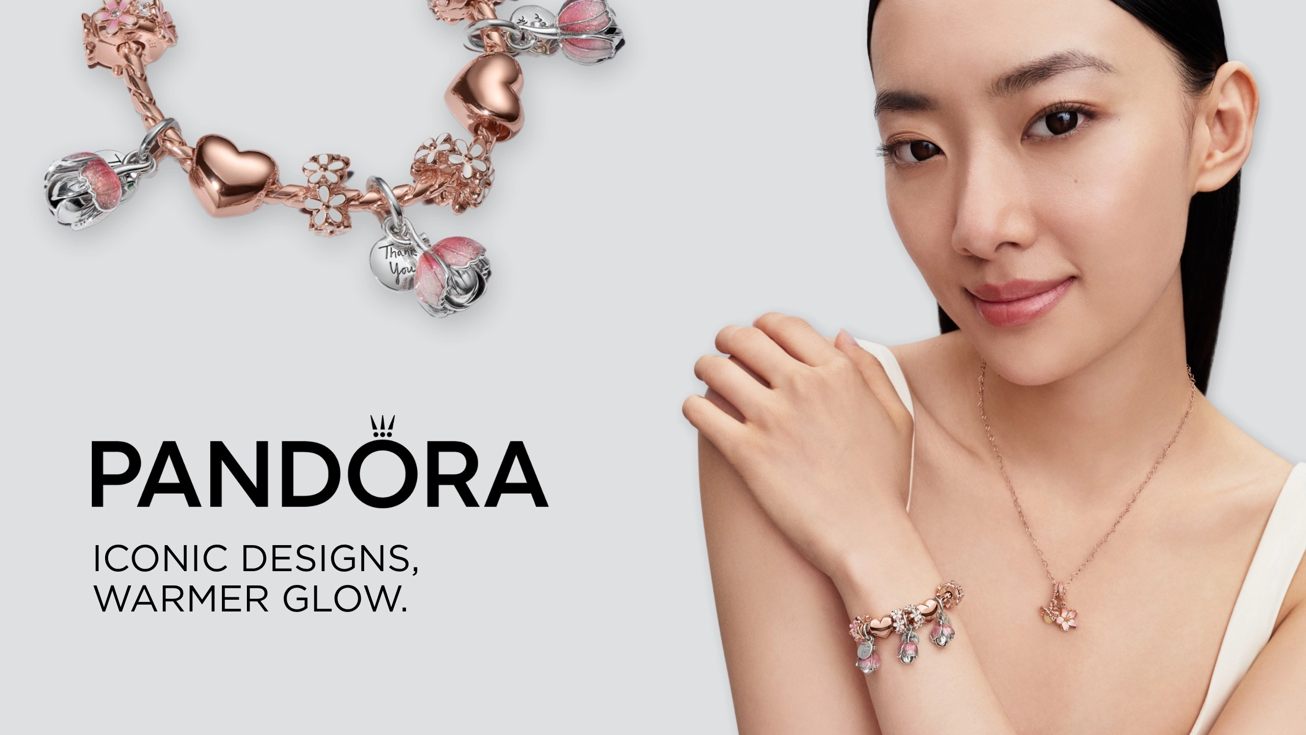Pandora Sparkling Lucky Clover Pendant Necklace, Stud Earrings, and Ring