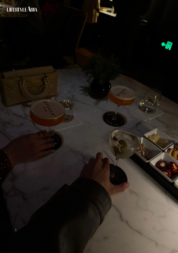 Cocktails at the Bvlgari Bar Shanghai