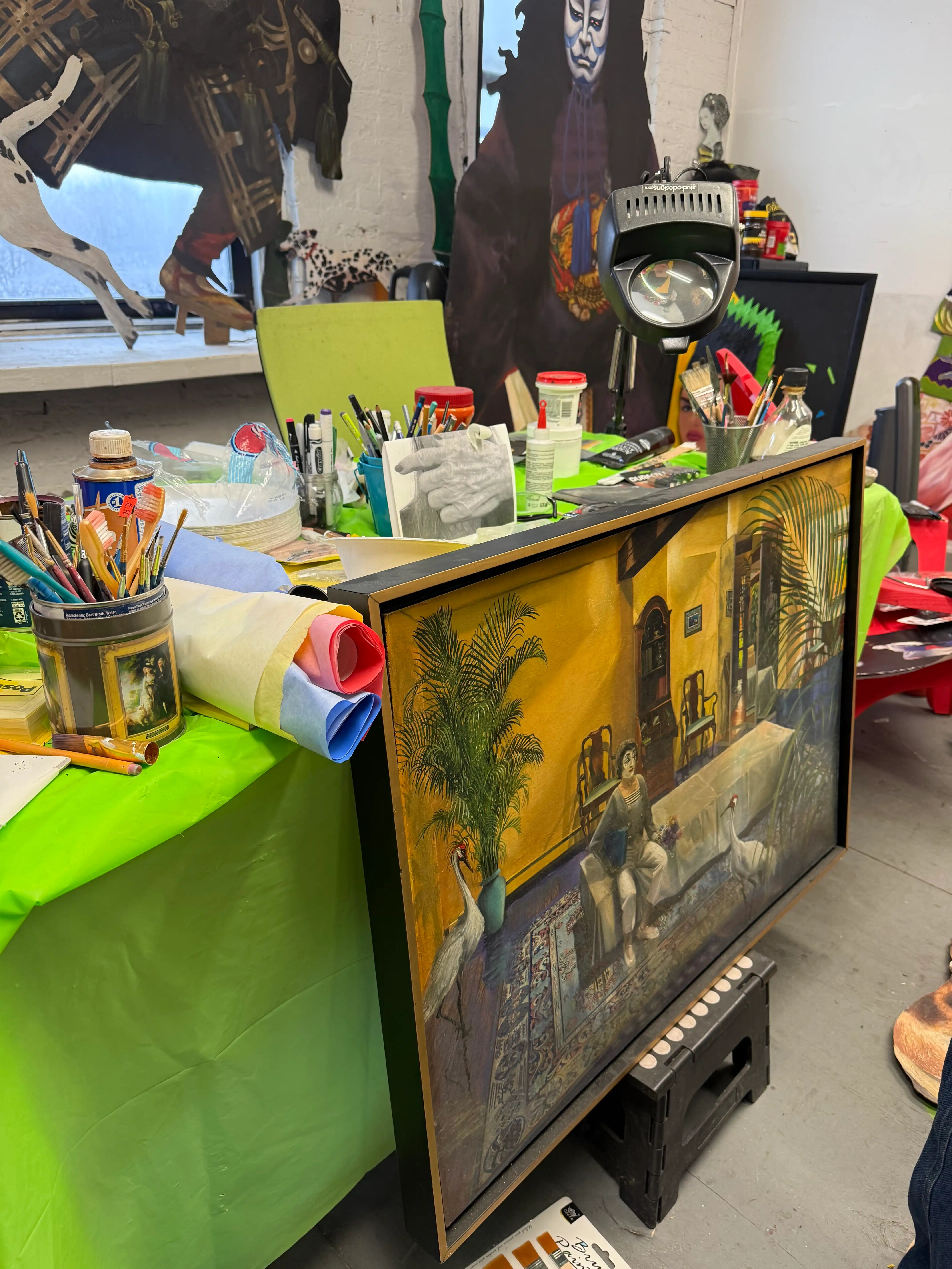 Inside Karen Santry's studio at Westbeth Artists Housing