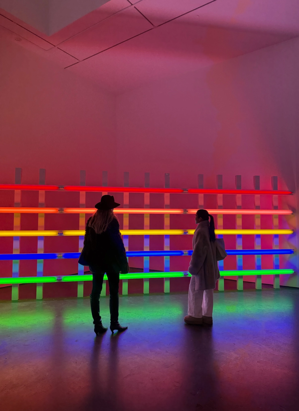 Untitled work by Dan Flavin, on display at David Zwirner Gallery New York City Art Scene galleries